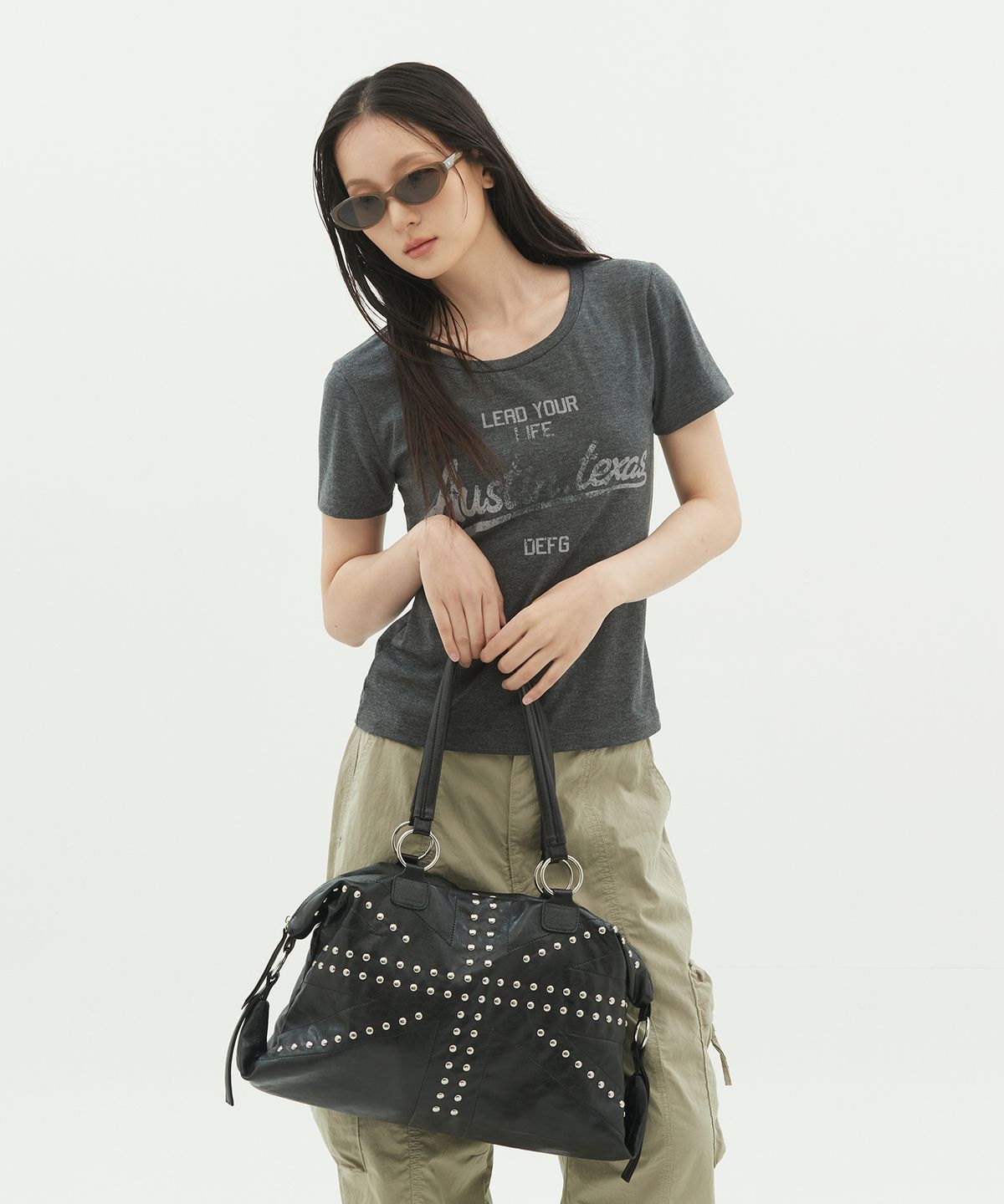 데프가먼츠(DEFGARMENTS) METAL STUD TOTE BAG [3COLOR]