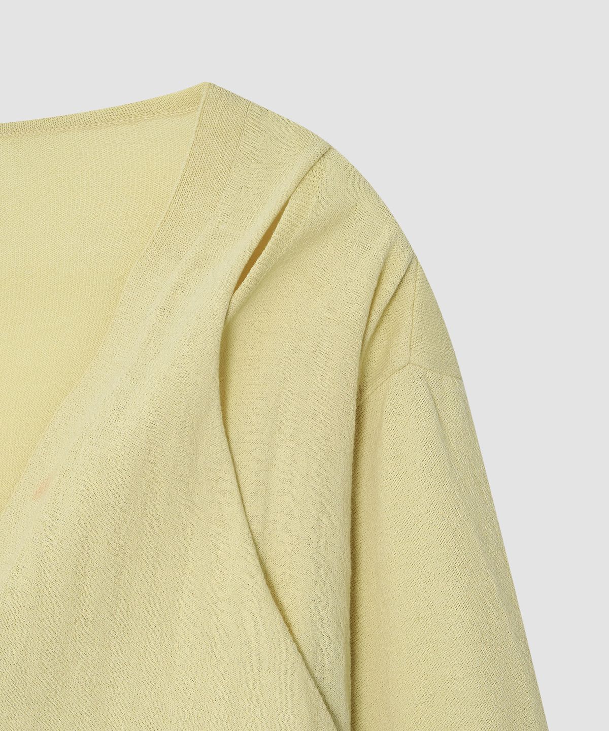 더 릴(THE LILLE) Even Layered Cardigan_Lime