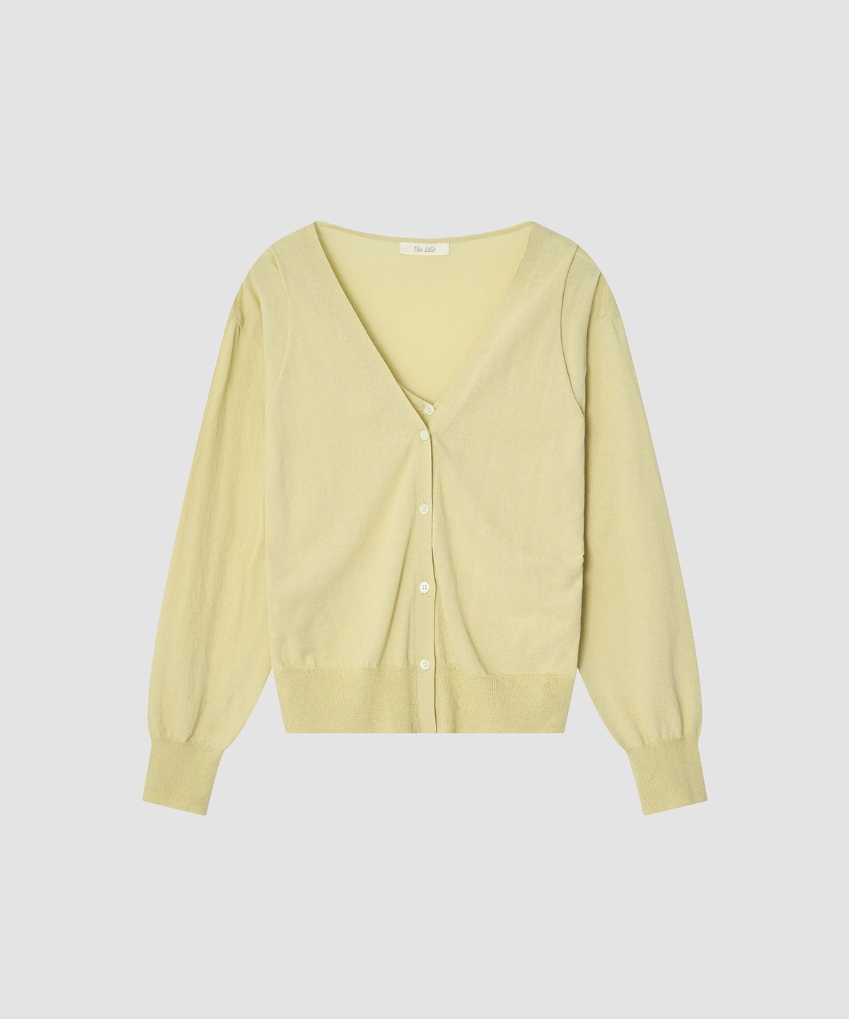 더 릴(THE LILLE) Even Layered Cardigan_Lime