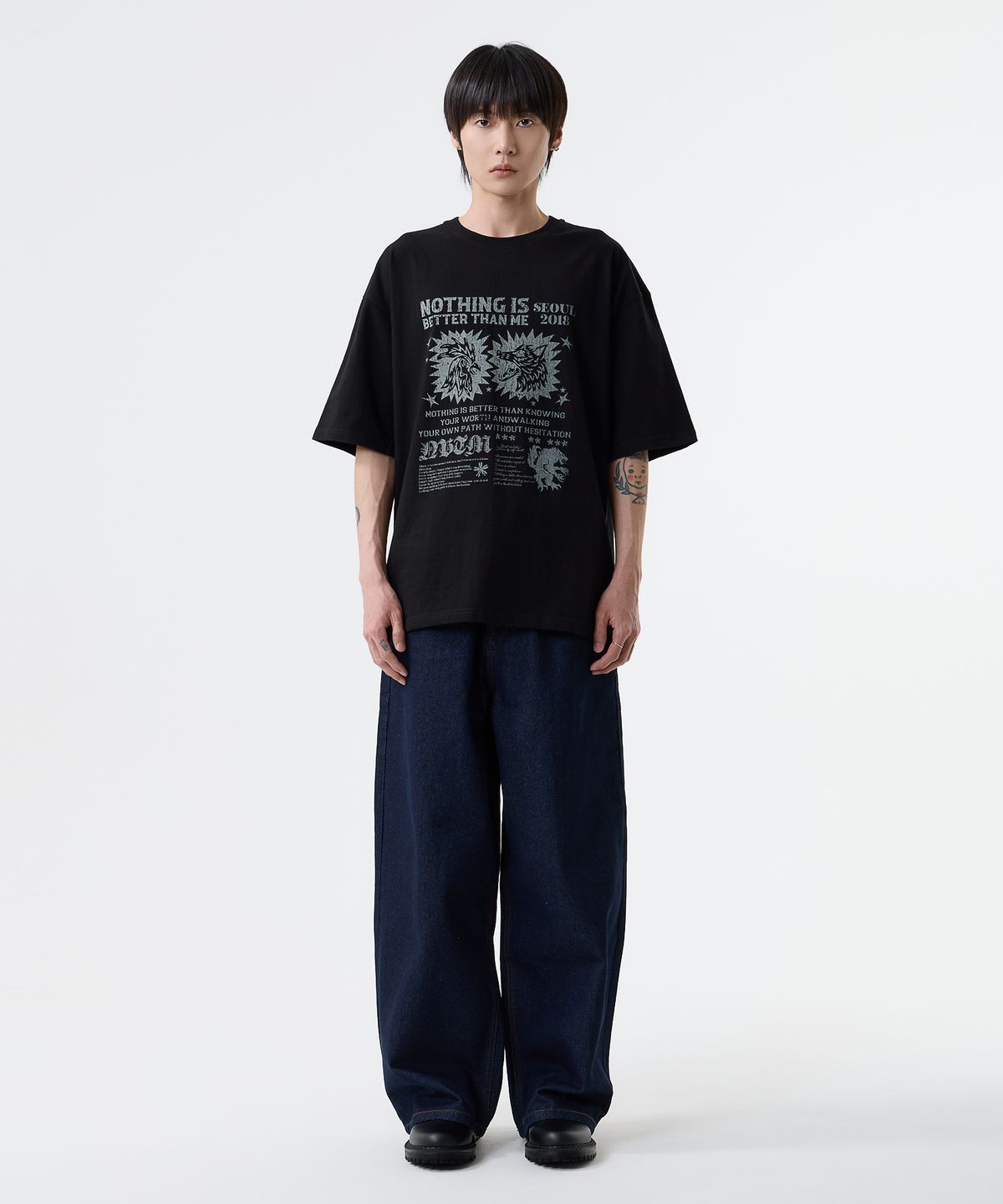 낫띵이즈베럴댄미(NOTHINGISBETTERTHANME) RETRO GRAPHIC TEE_black