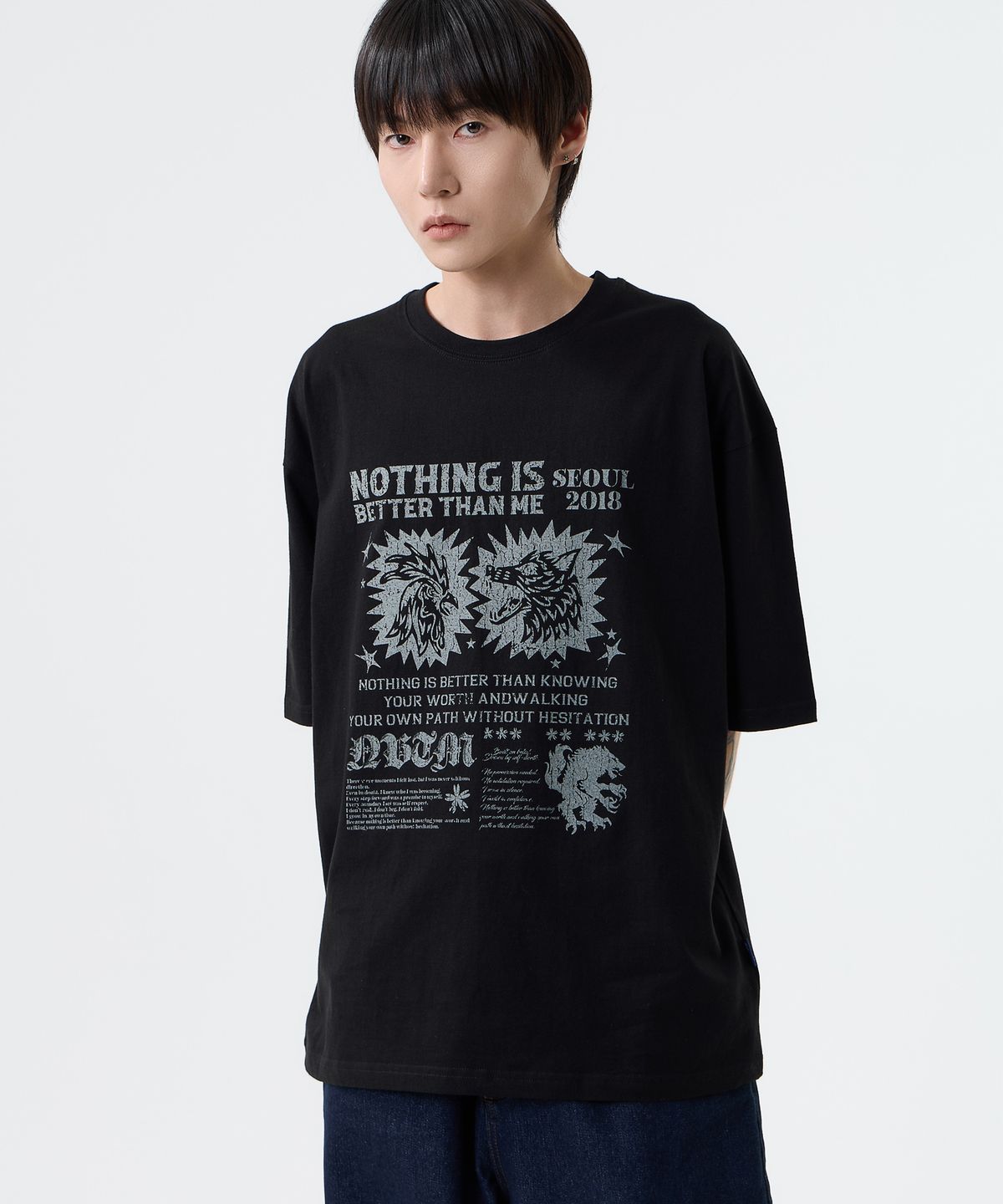 낫띵이즈베럴댄미(NOTHINGISBETTERTHANME) RETRO GRAPHIC TEE_black