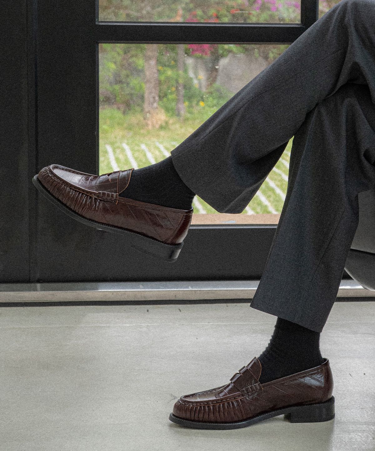 올클래식(ALLCLASSIC) ALC4411 시메르 셔링 로퍼_brown eel
