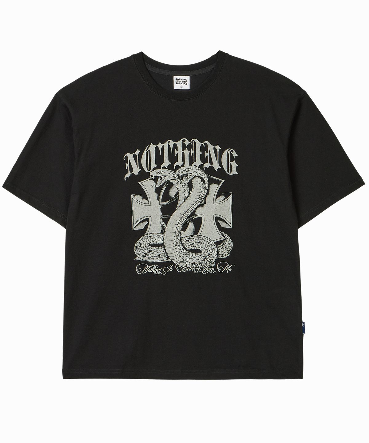 낫띵이즈베럴댄미(NOTHINGISBETTERTHANME) SNAKE GRAPHIC TEE_black