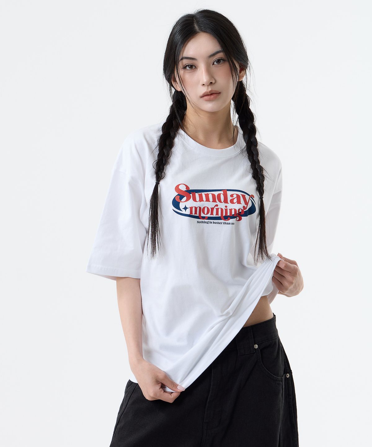 낫띵이즈베럴댄미(NOTHINGISBETTERTHANME) SUNDAY MORNING TEE_white