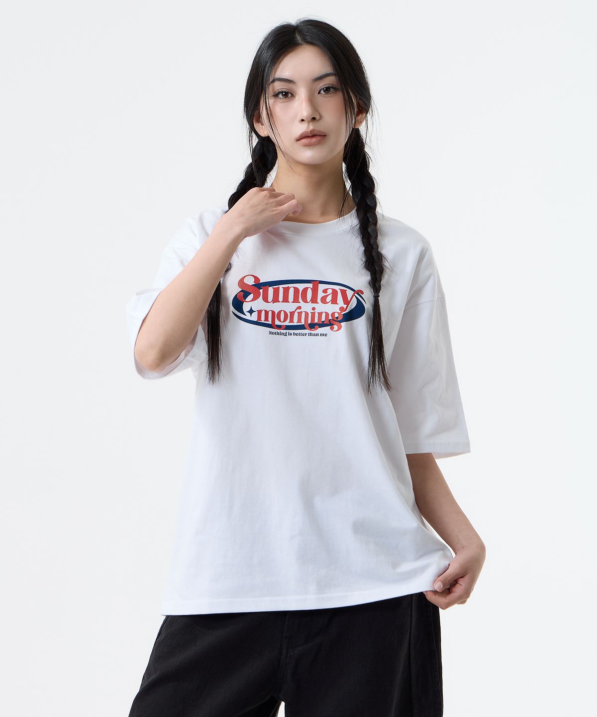 낫띵이즈베럴댄미(NOTHINGISBETTERTHANME) SUNDAY MORNING TEE_white