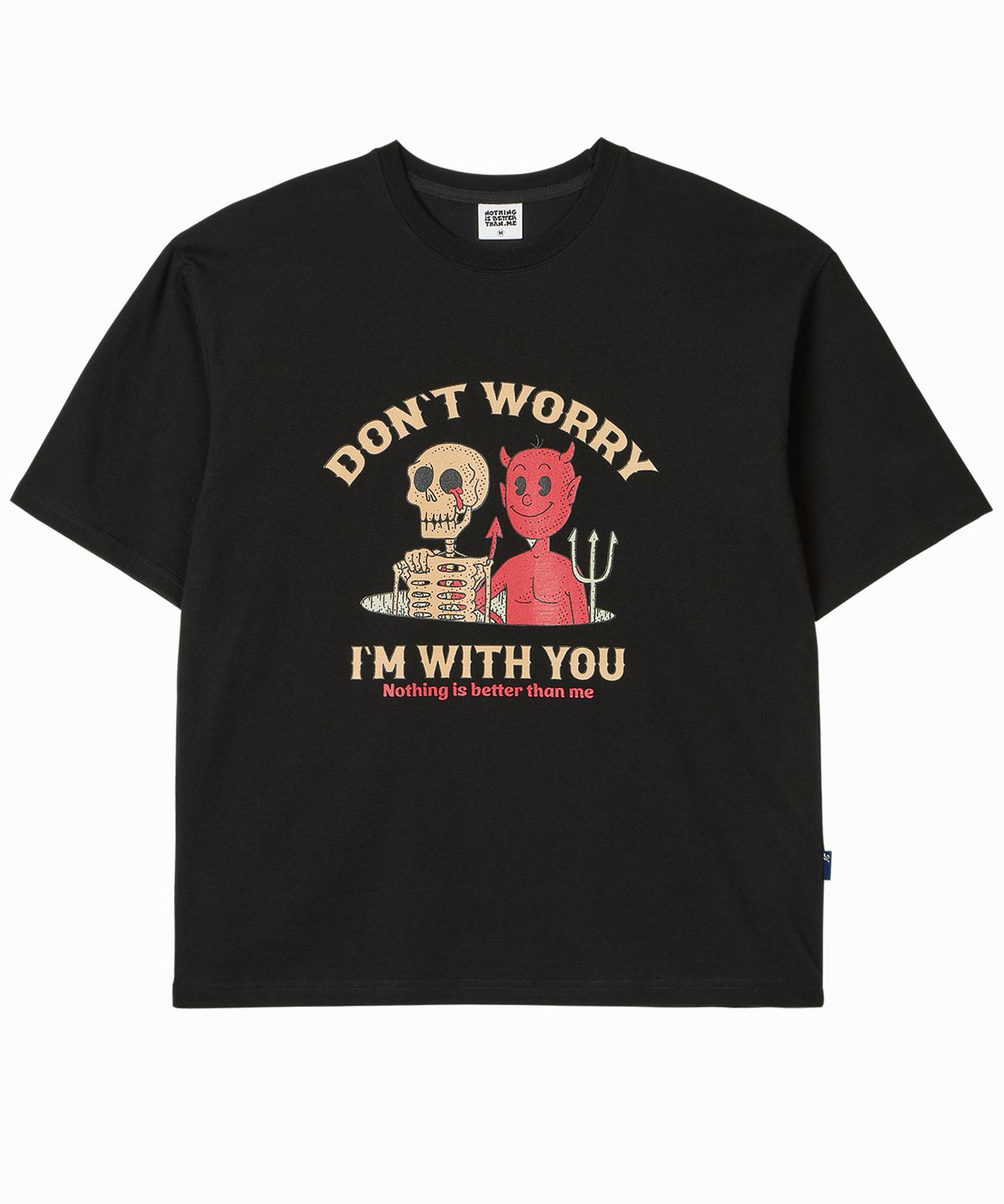 낫띵이즈베럴댄미(NOTHINGISBETTERTHANME) SKULL DEVIL TEE_black