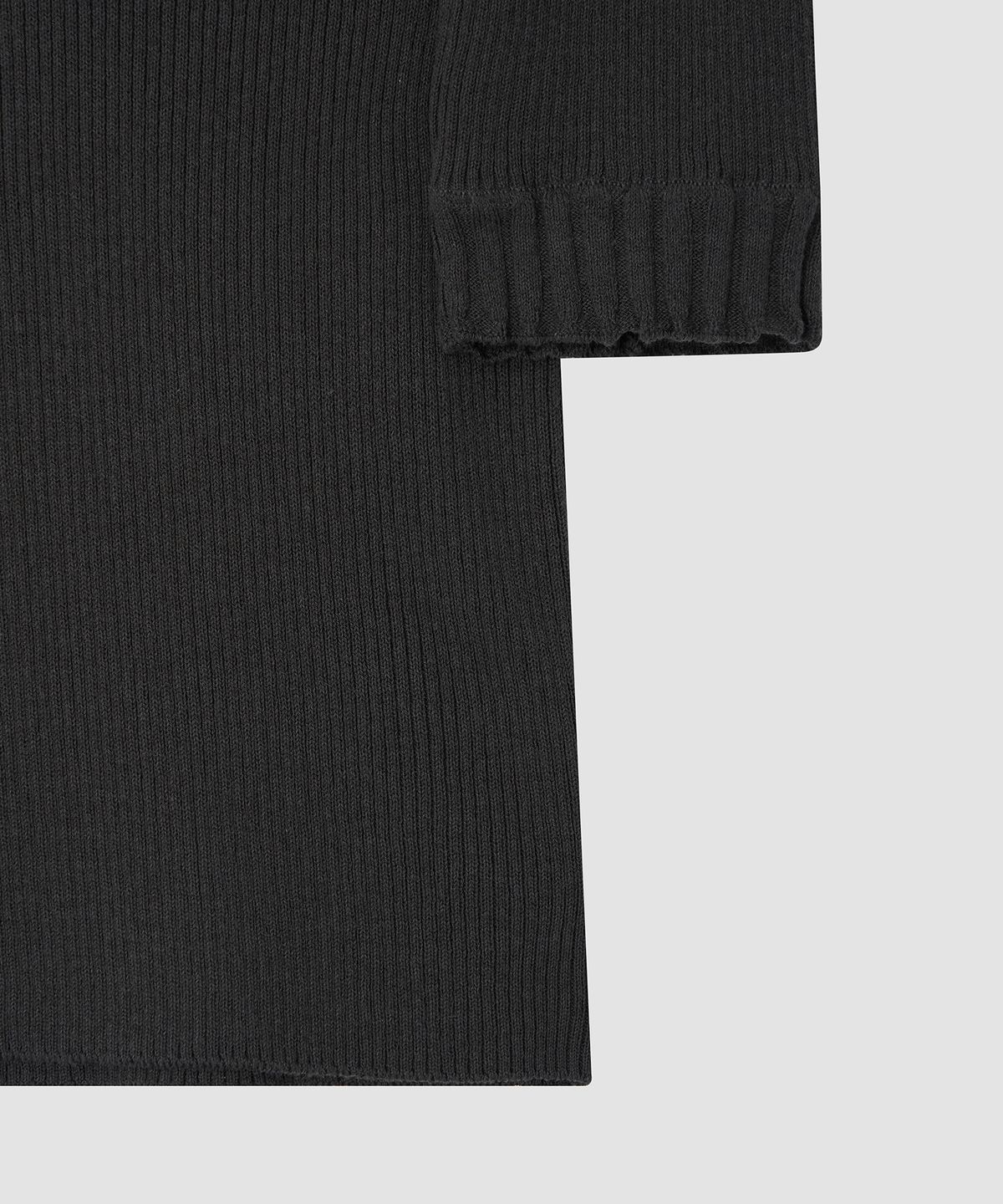 더 릴(THE LILLE) Double Collar Knit_Charcoal