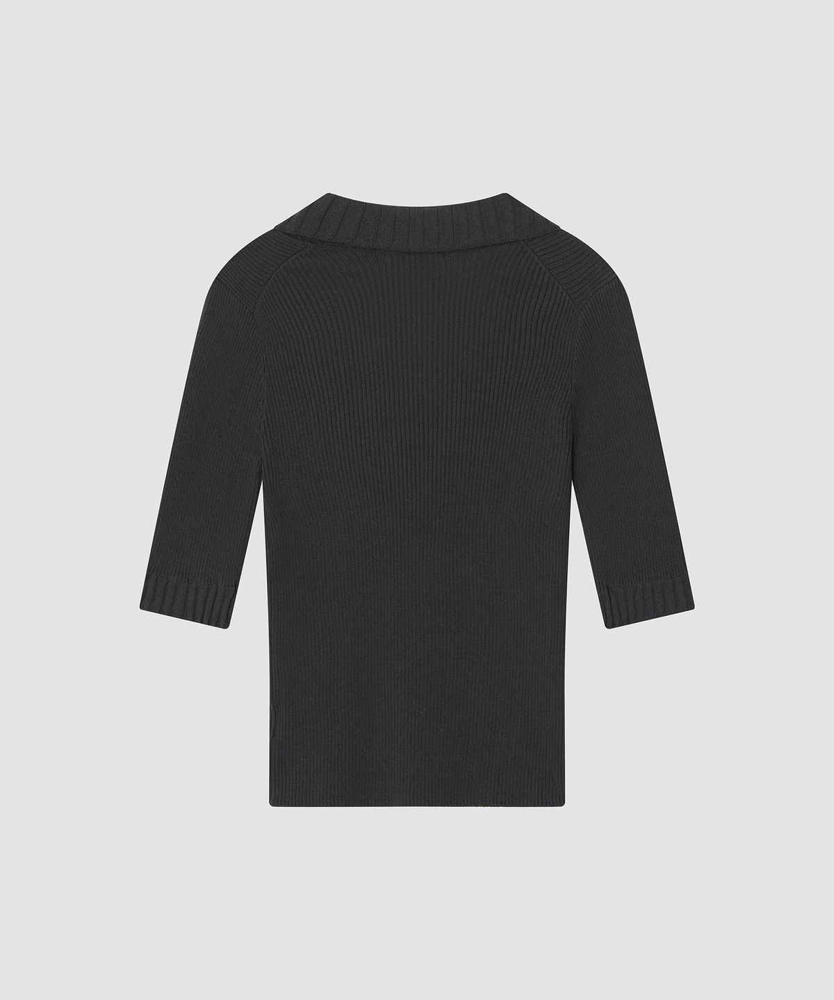 더 릴(THE LILLE) Double Collar Knit_Charcoal