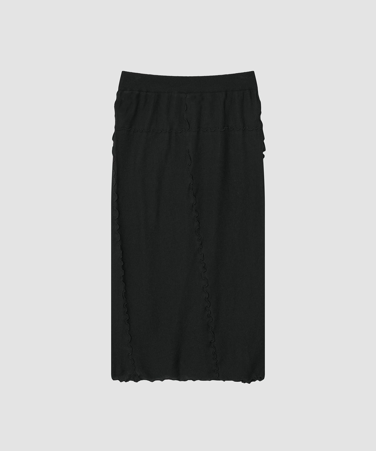 더 릴(THE LILLE) Letter Line Knit Skirt_Navy