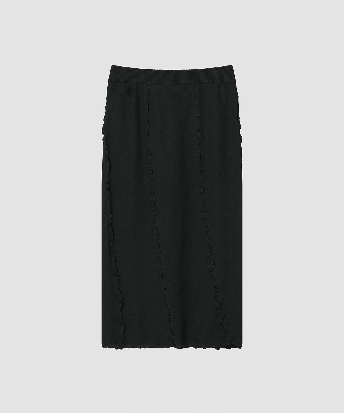 더 릴(THE LILLE) Letter Line Knit Skirt_Navy