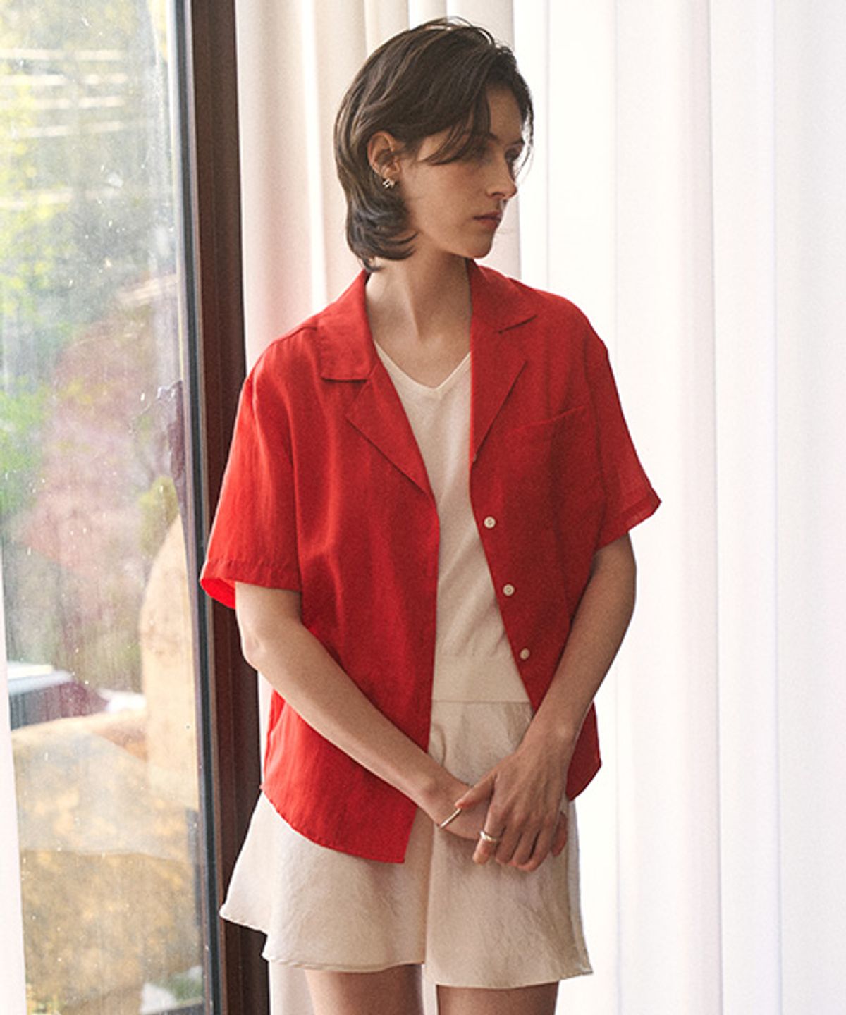 안젤로비안코(ANGELO BIANCO) Echo Blouse_RED