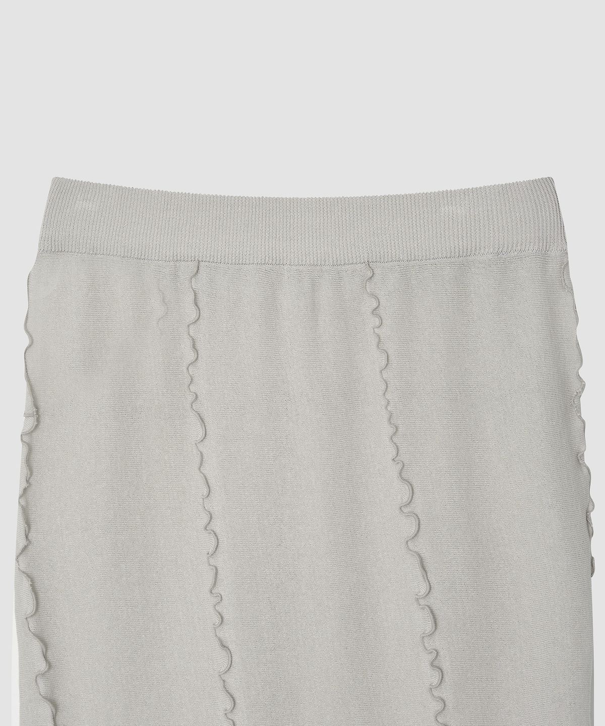 더 릴(THE LILLE) Letter Line Knit Skirt_Light Gray