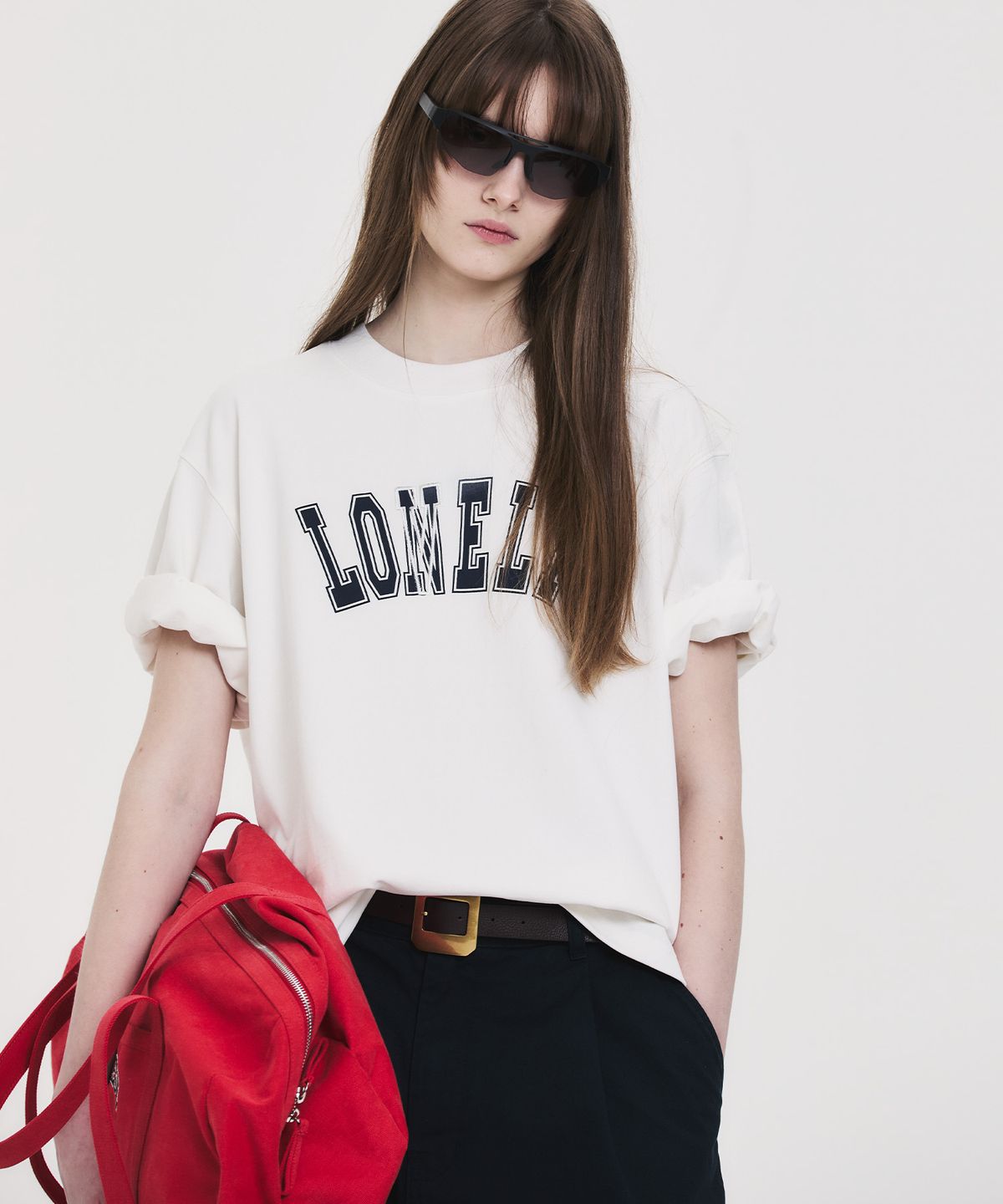 노앙(NOHANT) LONELY/LOVELY STRUCTURED T-SHIRT WHITE