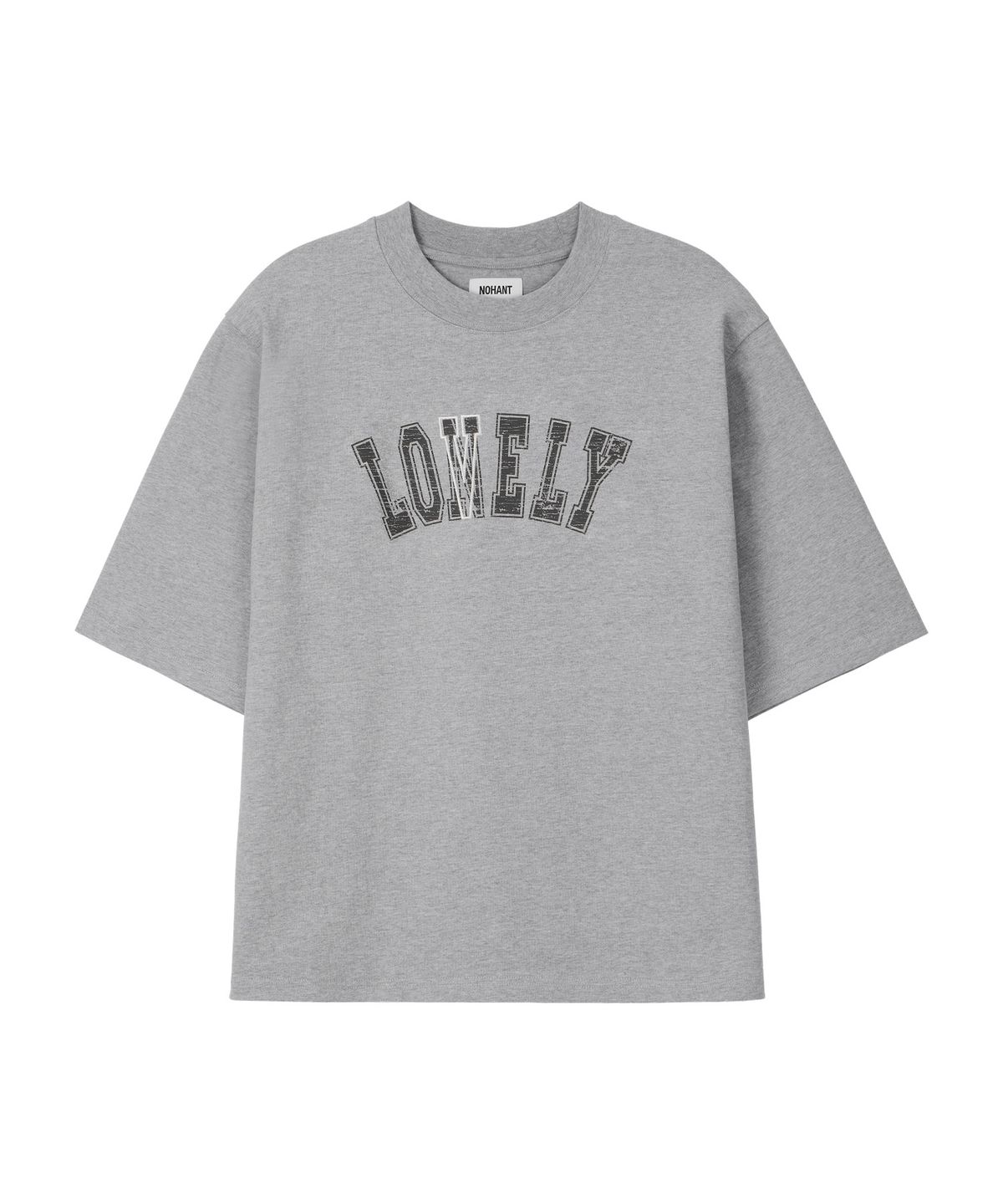 노앙(NOHANT) LONELY/LOVELY STRUCTURED T-SHIRT GRAY