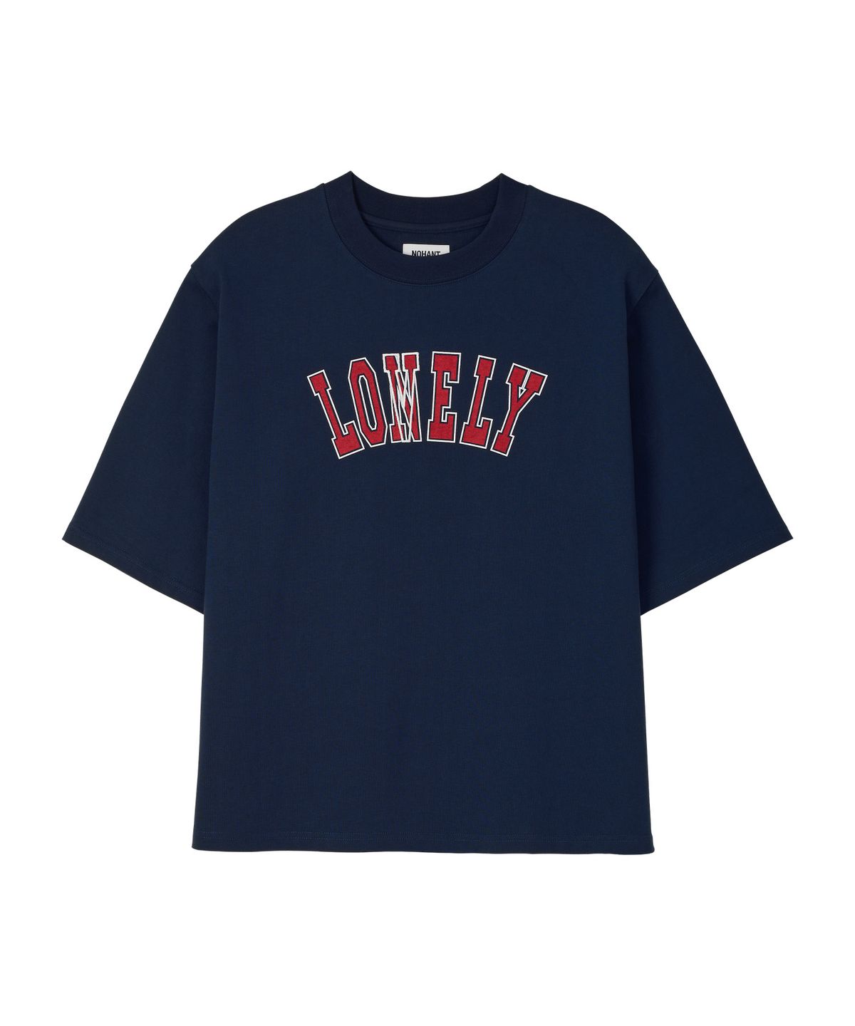 노앙(NOHANT) LONELY/LOVELY STRUCTURED T-SHIRT NAVY