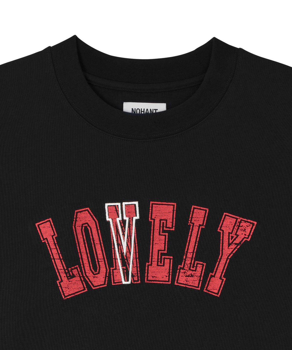 노앙(NOHANT) LONELY/LOVELY STRUCTURED T-SHIRT BLACK