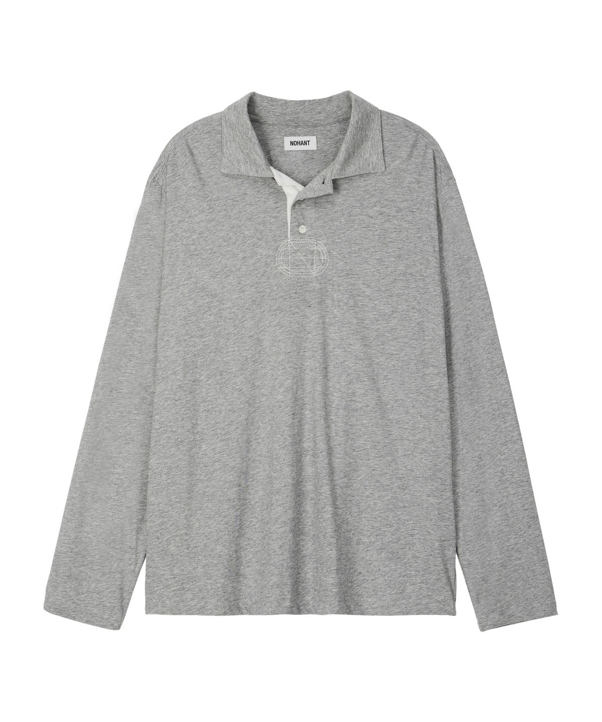 노앙(NOHANT) RELAXED LONG-SLEEVE POLO GRAY