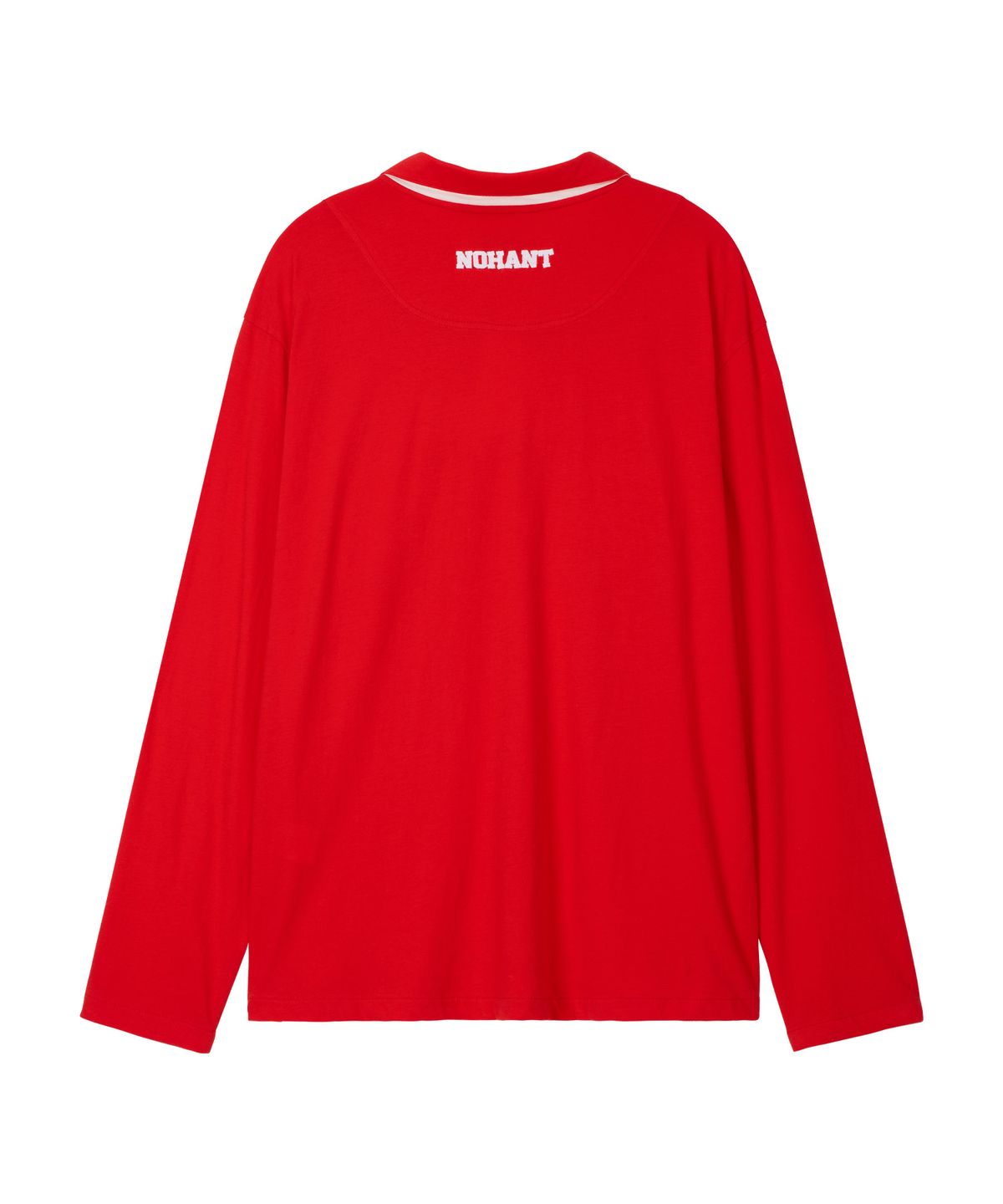 노앙(NOHANT) RELAXED LONG-SLEEVE POLO RED