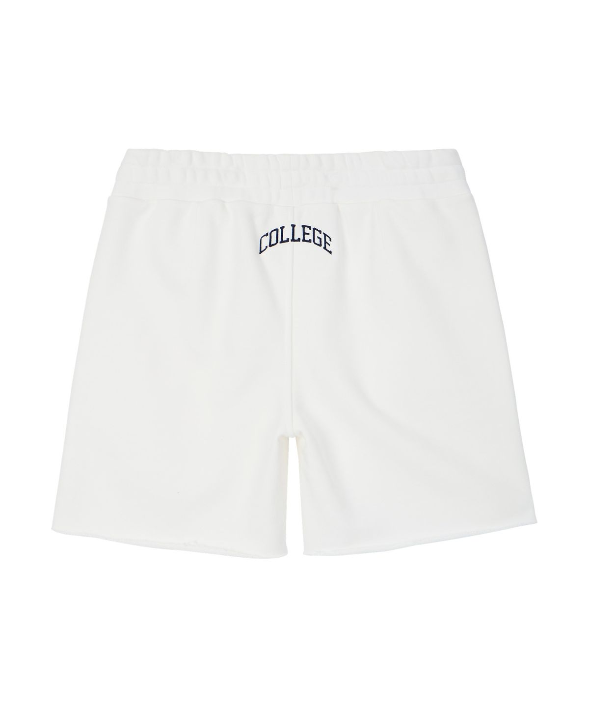 노앙(NOHANT) COLLEGE LOGO SWEAT SHORTS WHITE
