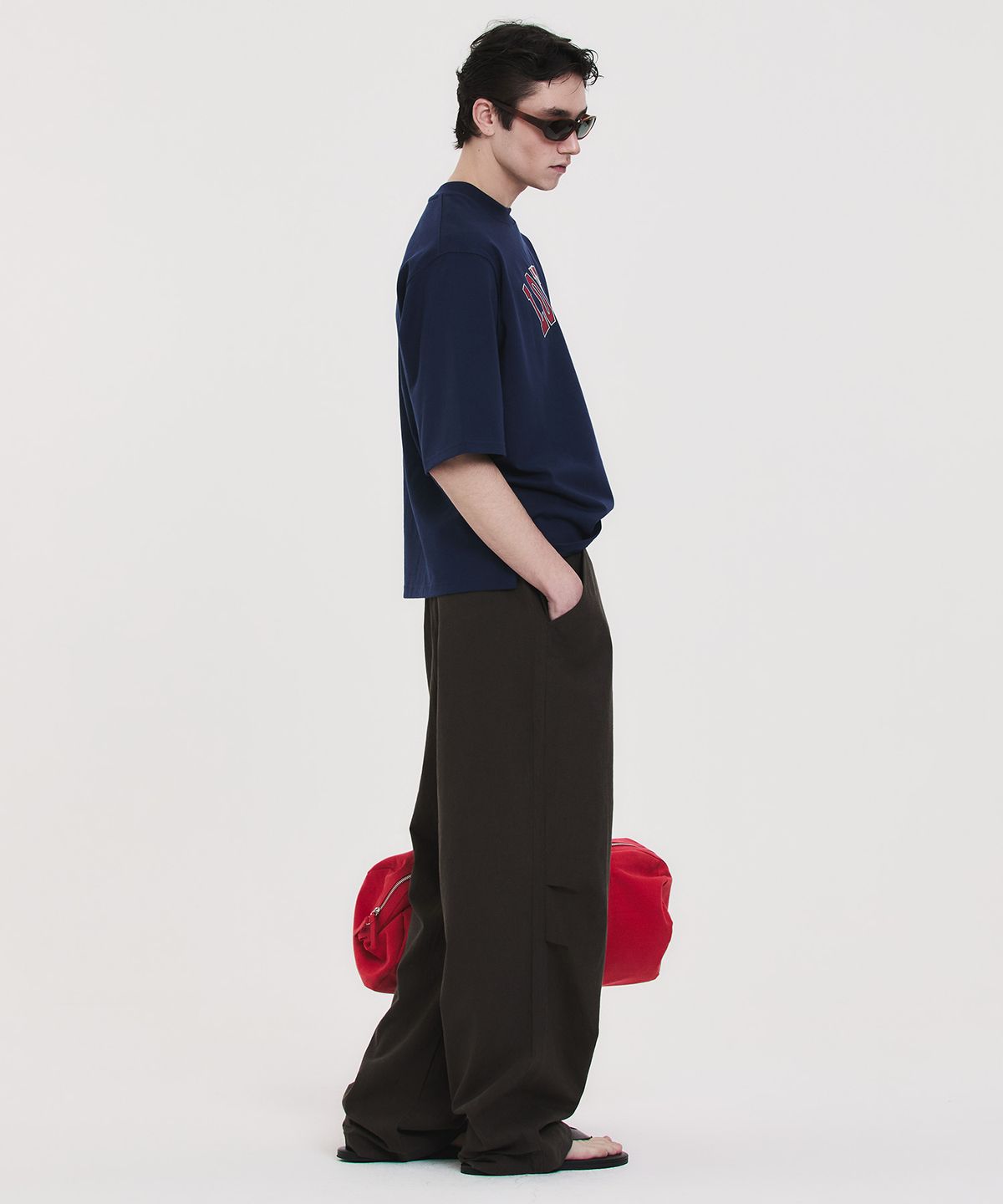 노앙(NOHANT) LINEN PINTUCK PANTS BROWN