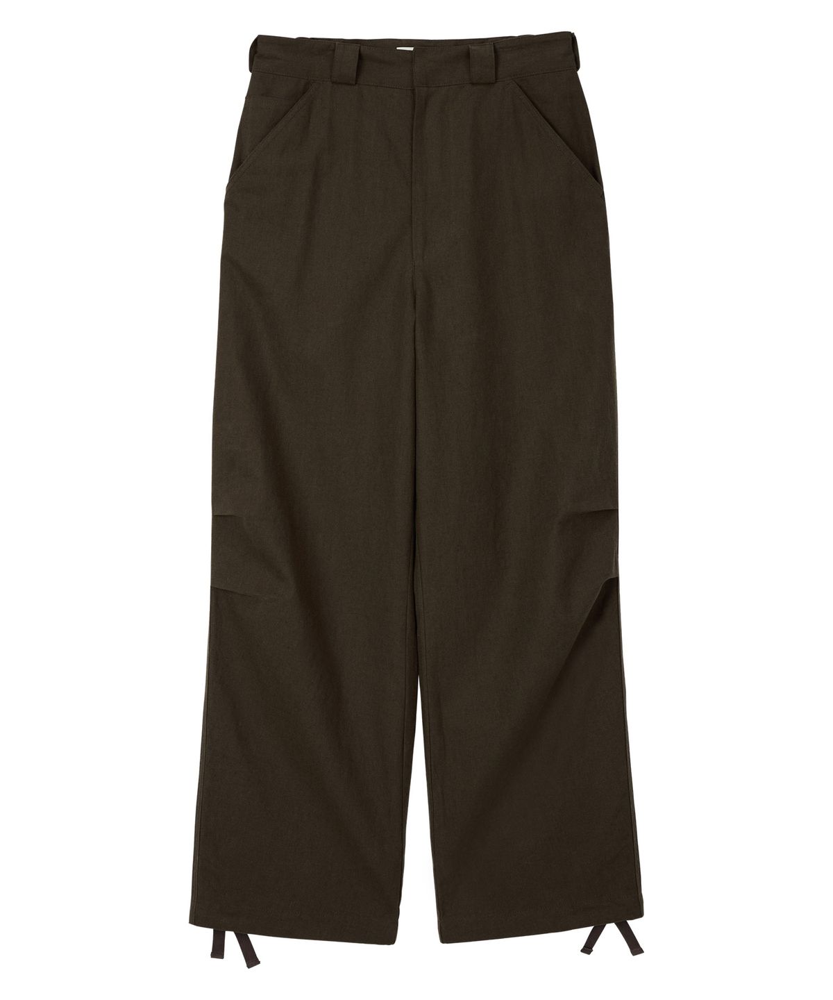 노앙(NOHANT) LINEN PINTUCK PANTS BROWN