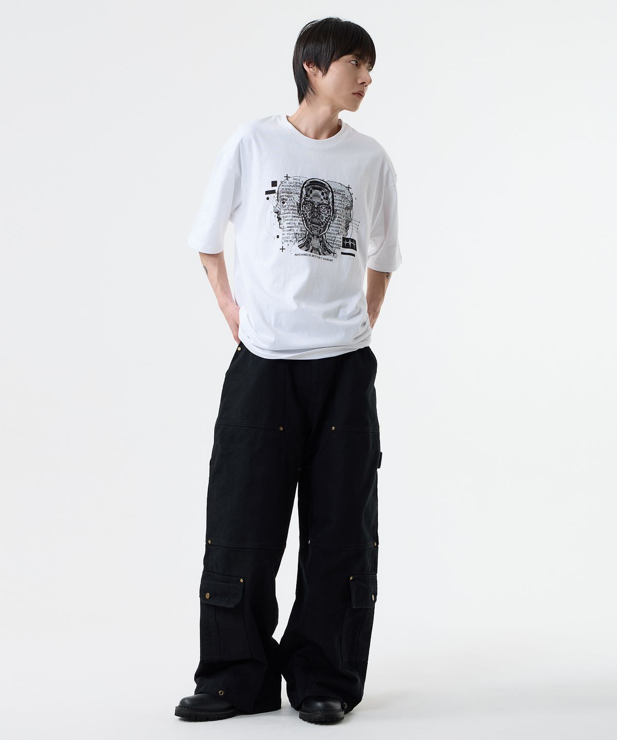 낫띵이즈베럴댄미(NOTHINGISBETTERTHANME) DIGITAL HUMAN TEE_white