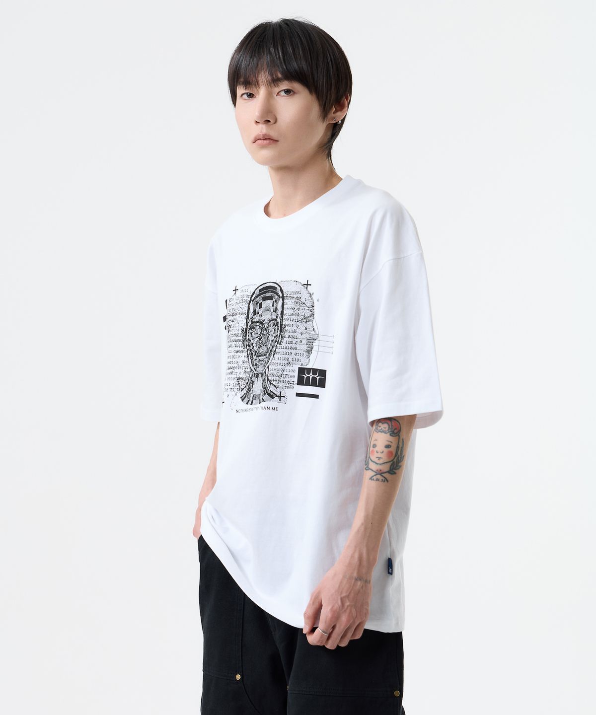 낫띵이즈베럴댄미(NOTHINGISBETTERTHANME) DIGITAL HUMAN TEE_white