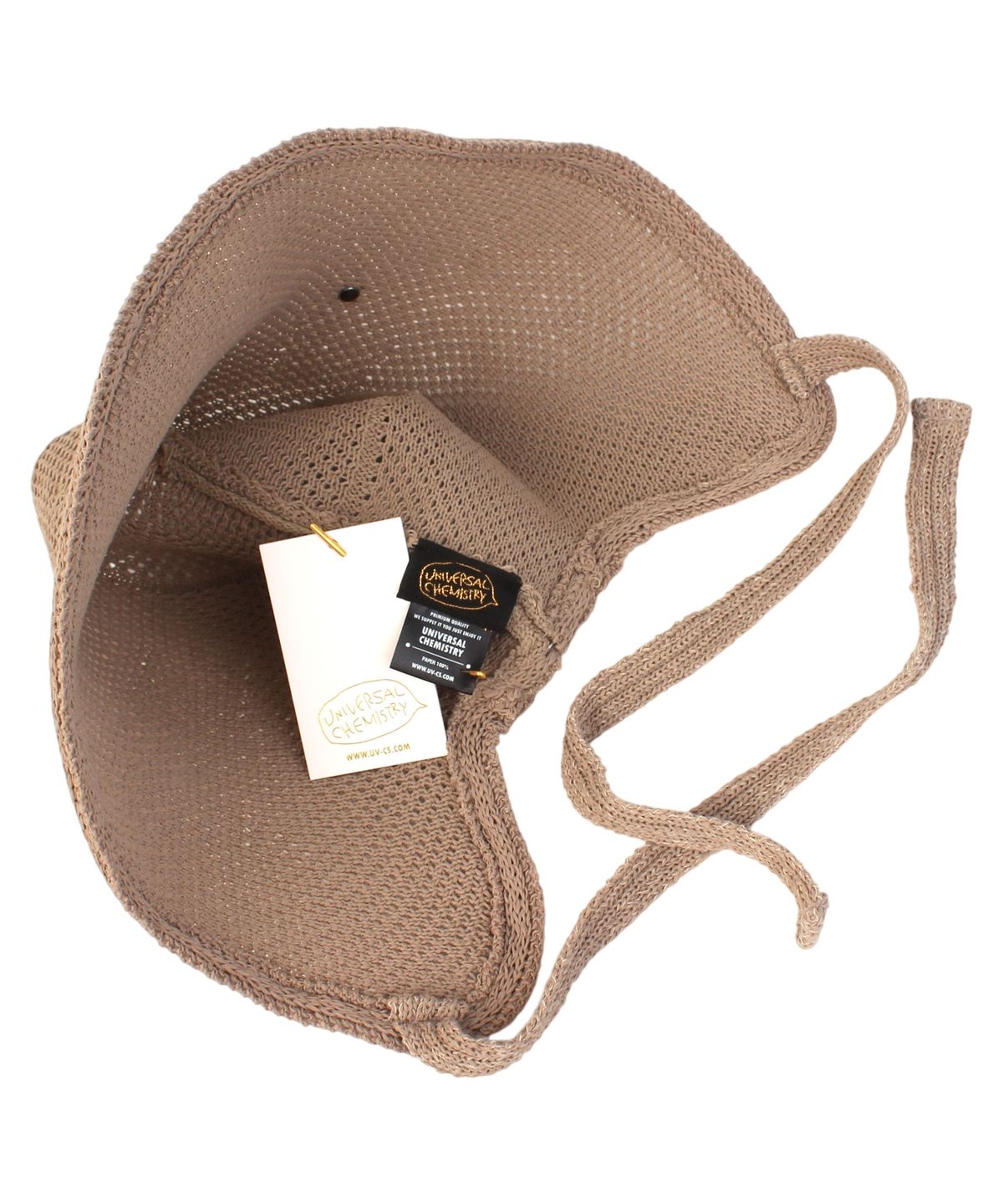 유니버셜 케미스트리(UNIVERSAL CHEMISTRY) Summer Logo Brown Bonnet Hat 보닛햇