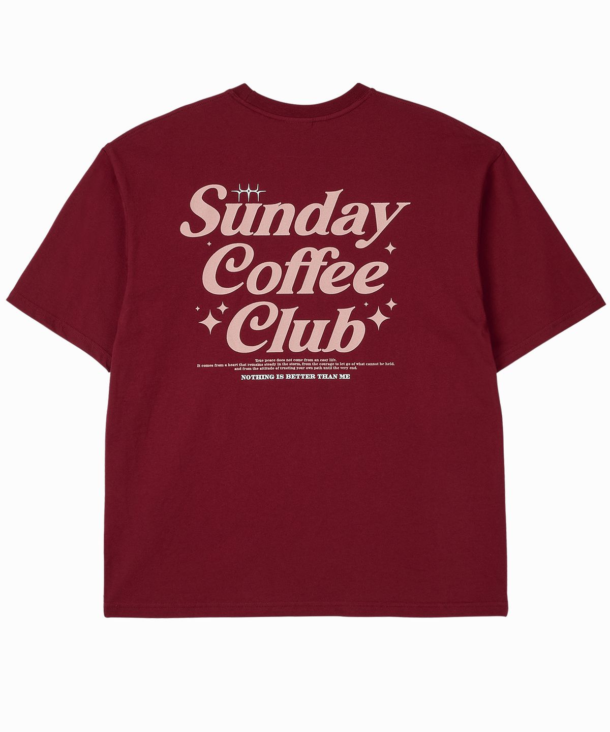 낫띵이즈베럴댄미(NOTHINGISBETTERTHANME) COFFEE CLUB TEE_burgundy