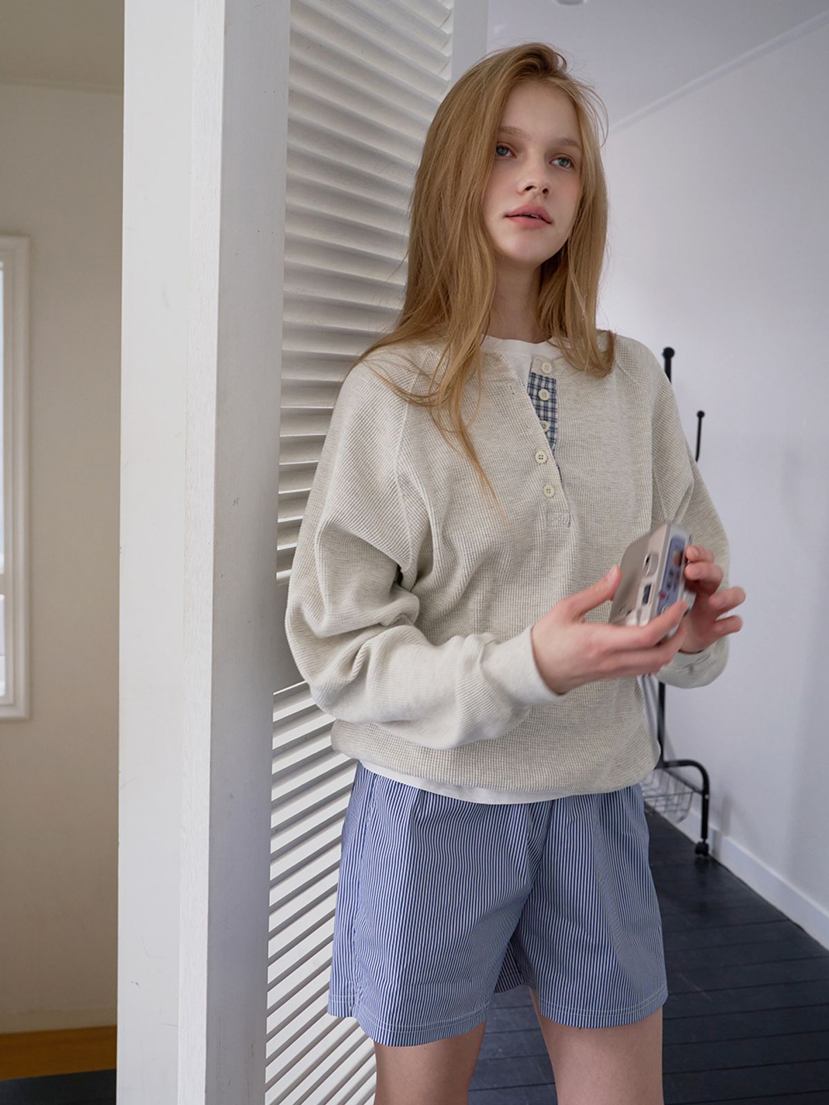 비비홈(VIVIHOME) (w) 데일리 블루 스트라이프 쇼츠