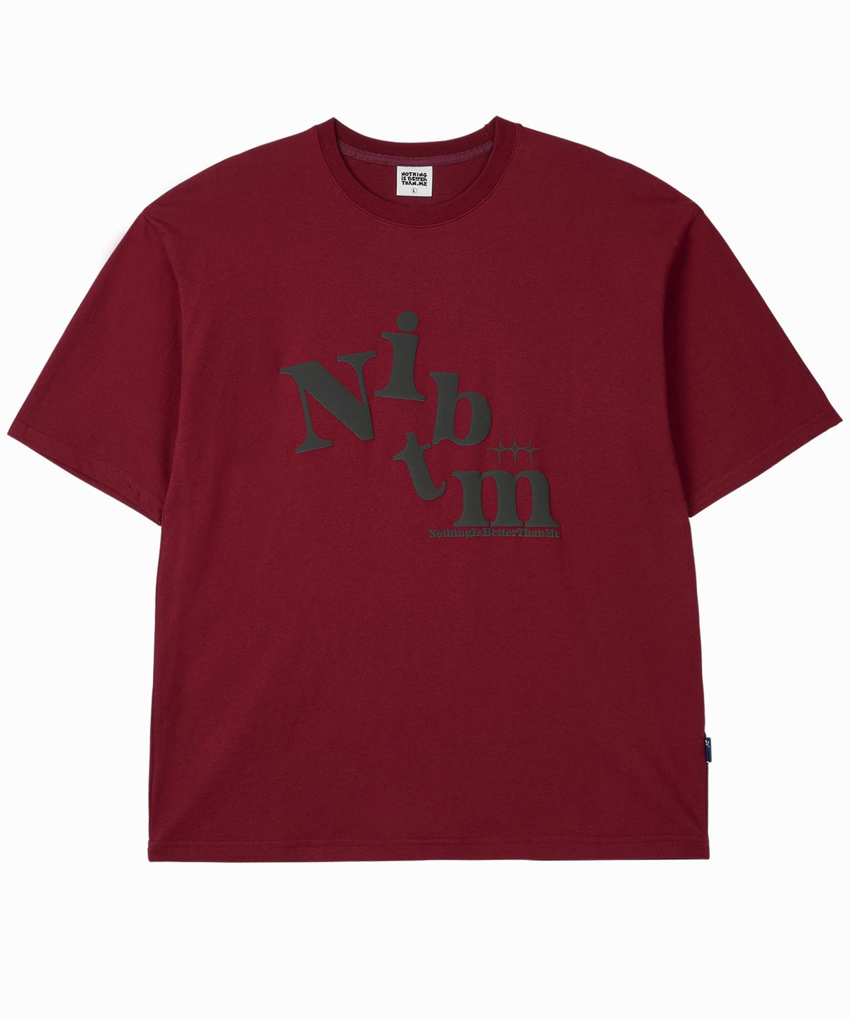 낫띵이즈베럴댄미(NOTHINGISBETTERTHANME) BIG LOGO TEE_burgundy