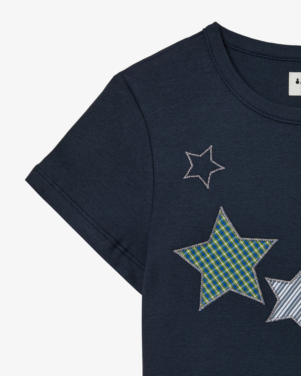에이이에이이(AEAE) CHECK STAR TEE [NAVY]
