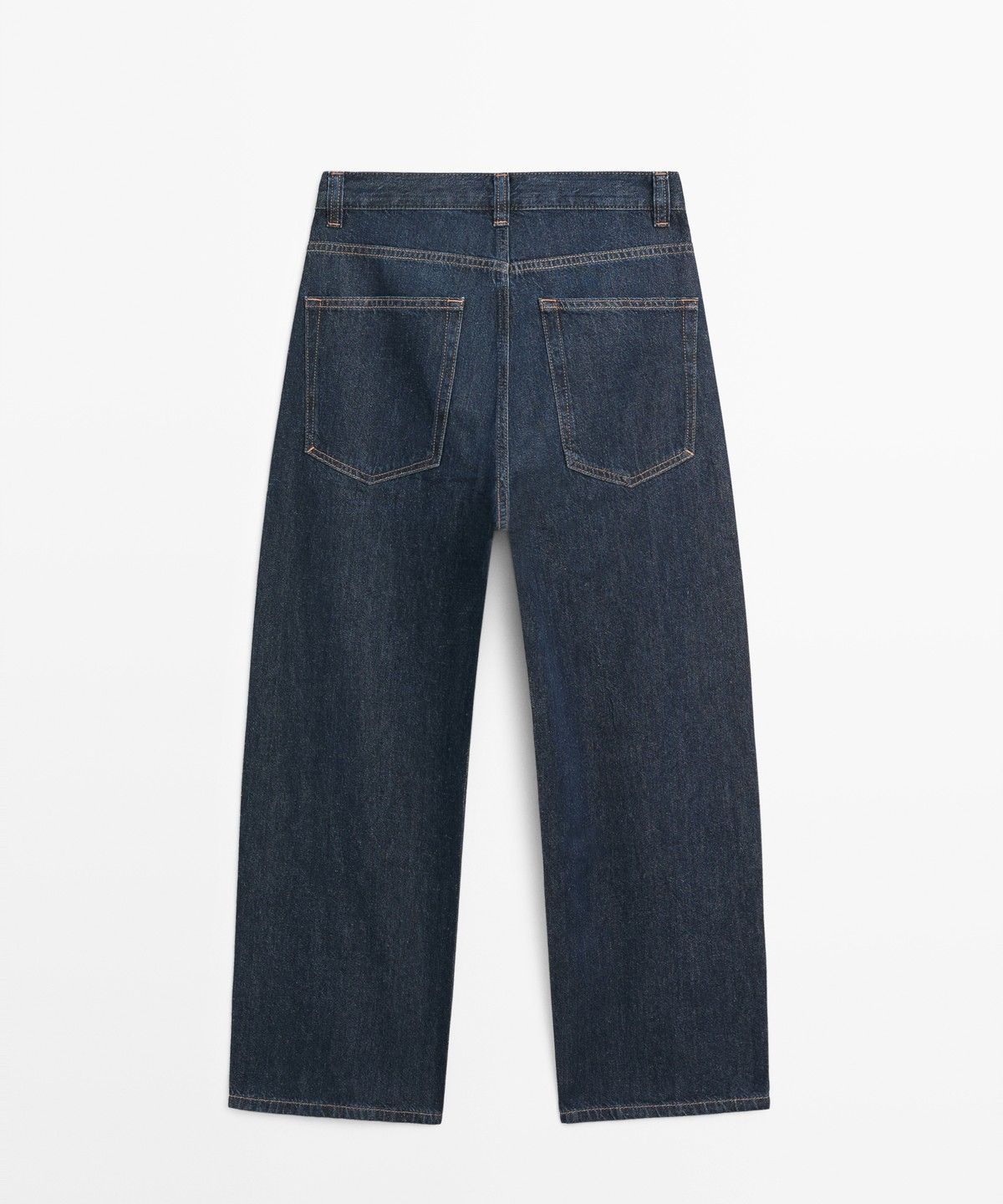 마시모두띠(MASSIMO DUTTI) 크롭 미드라이즈 와이드 레그 진