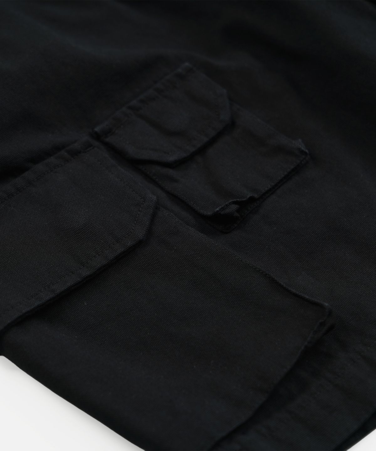 프리즘웍스(FRIZMWORKS) CANVAS MULTI POCKET SHORTS _ BLACK