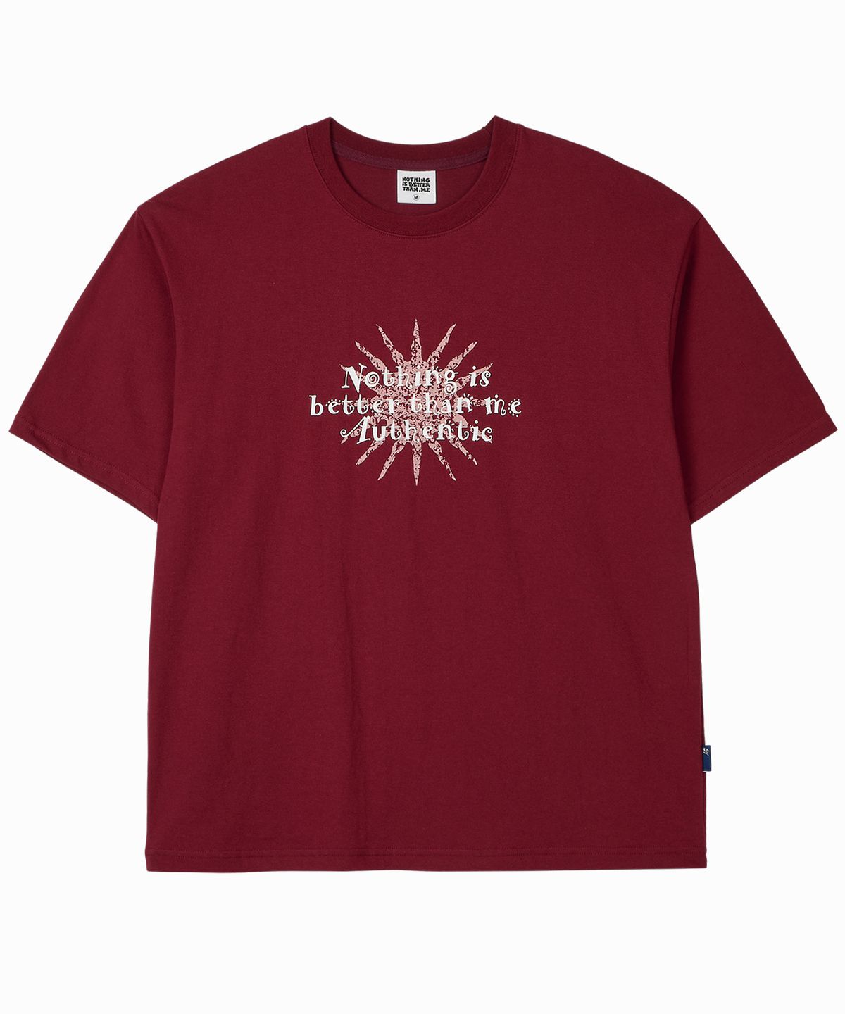 낫띵이즈베럴댄미(NOTHINGISBETTERTHANME) SUN LETTERING TEE_burgundy