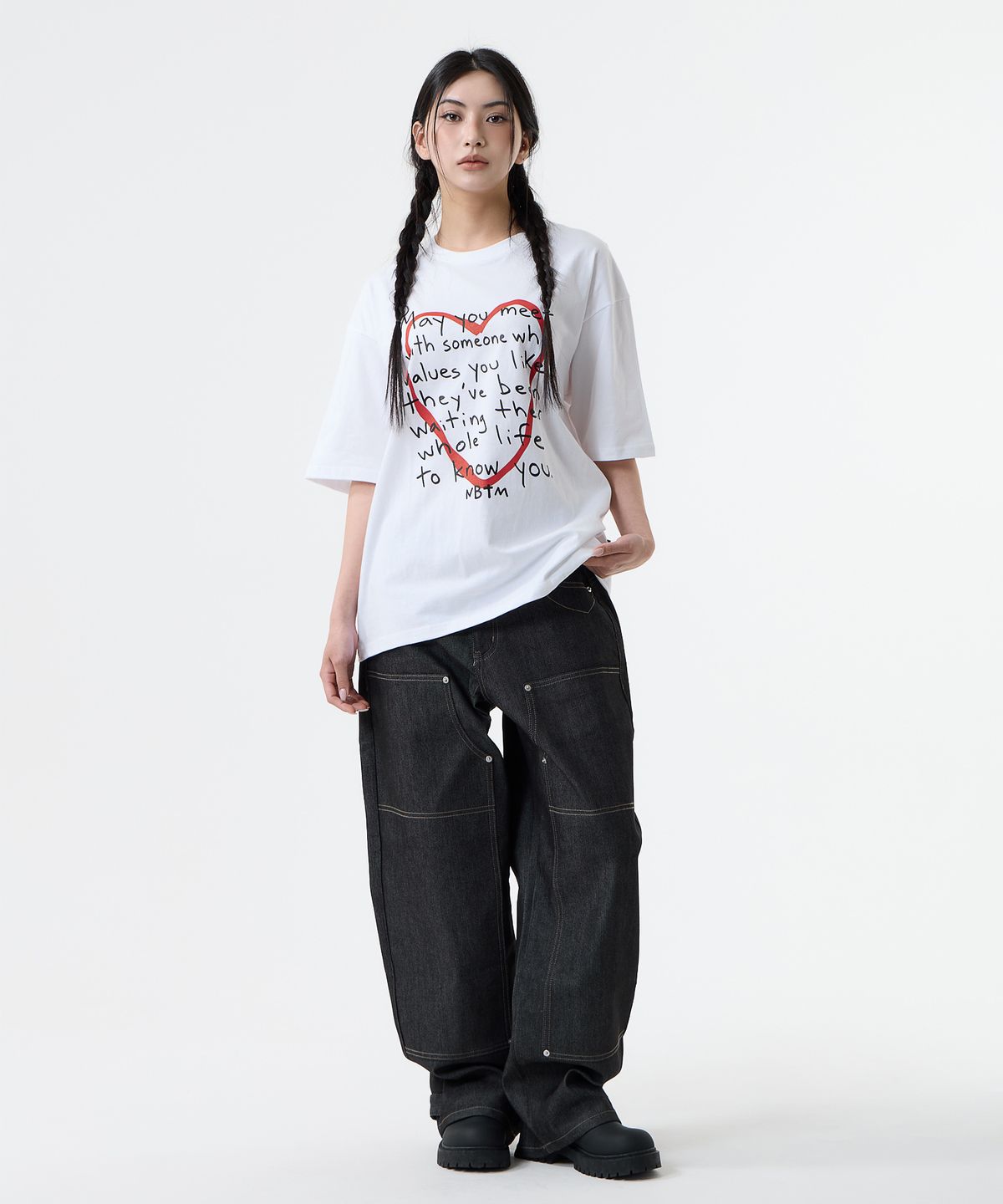 낫띵이즈베럴댄미(NOTHINGISBETTERTHANME) LOVE MESSAGE TEE_white