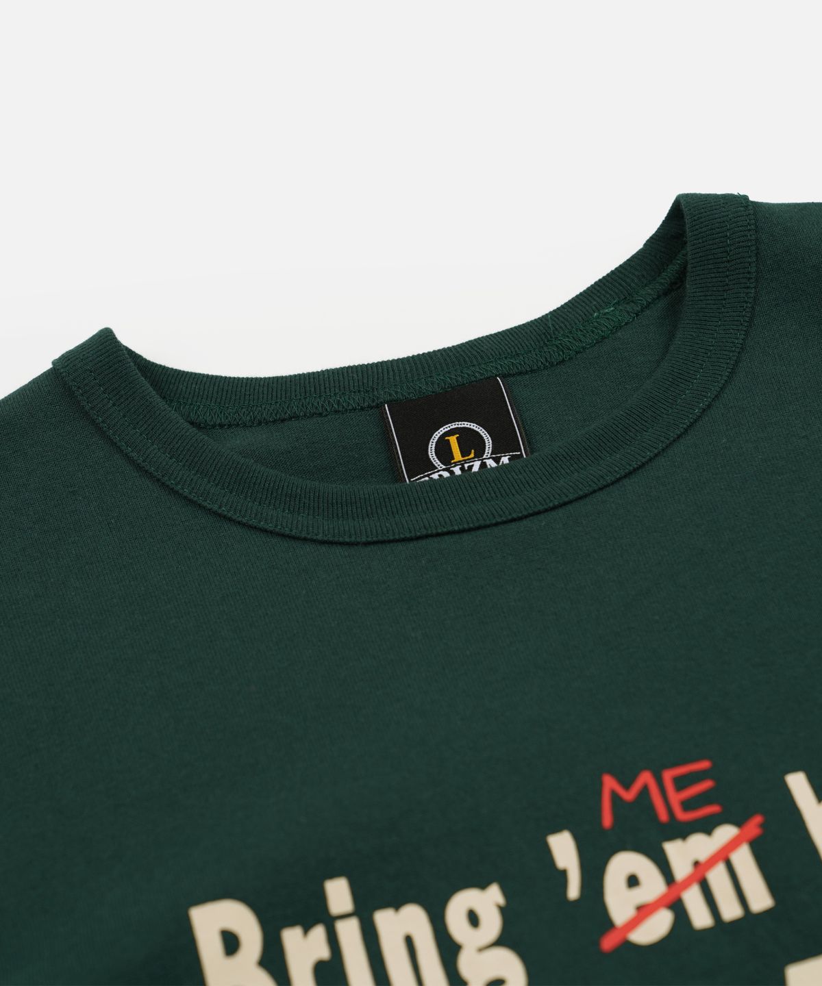 프리즘웍스(FRIZMWORKS) BRING ME BACK ALIVE HALF TEE _ GREEN