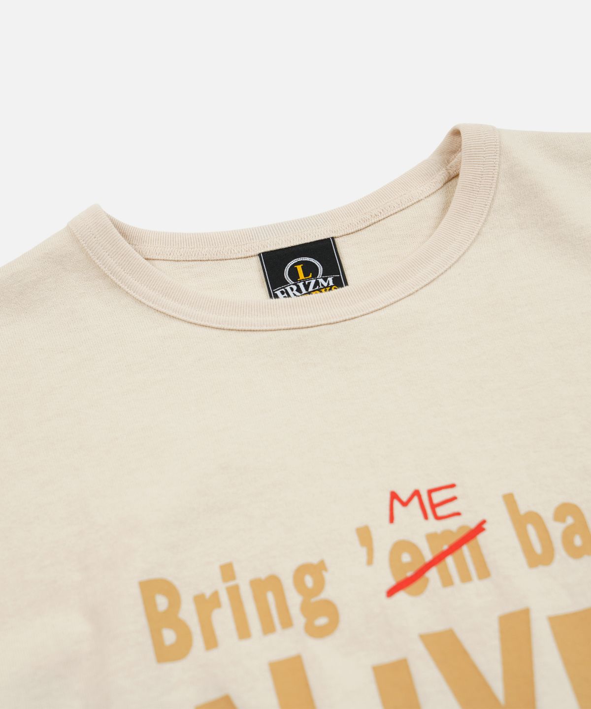프리즘웍스(FRIZMWORKS) BRING ME BACK ALIVE HALF TEE _ LINEN