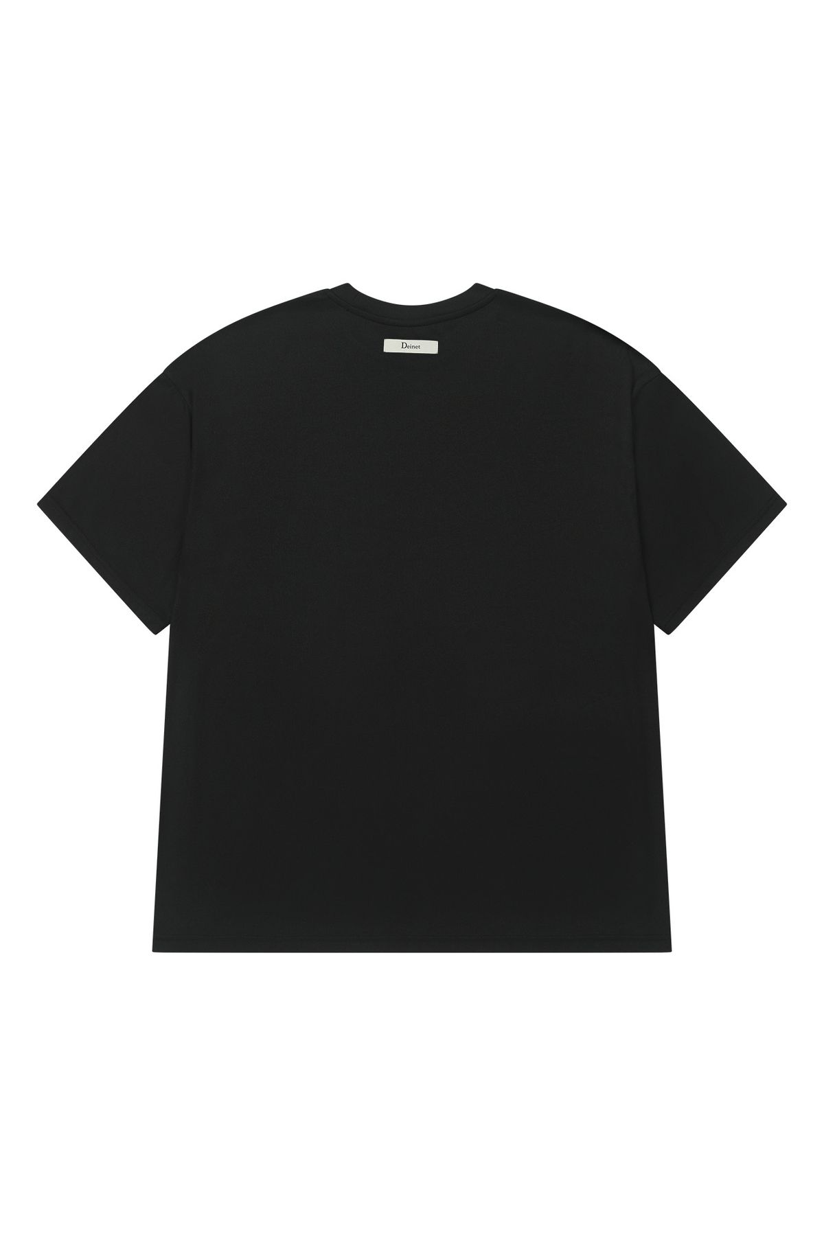 다이닛(DEINET) BUTTON OVERSIZE T-SHIRT IN BLACK