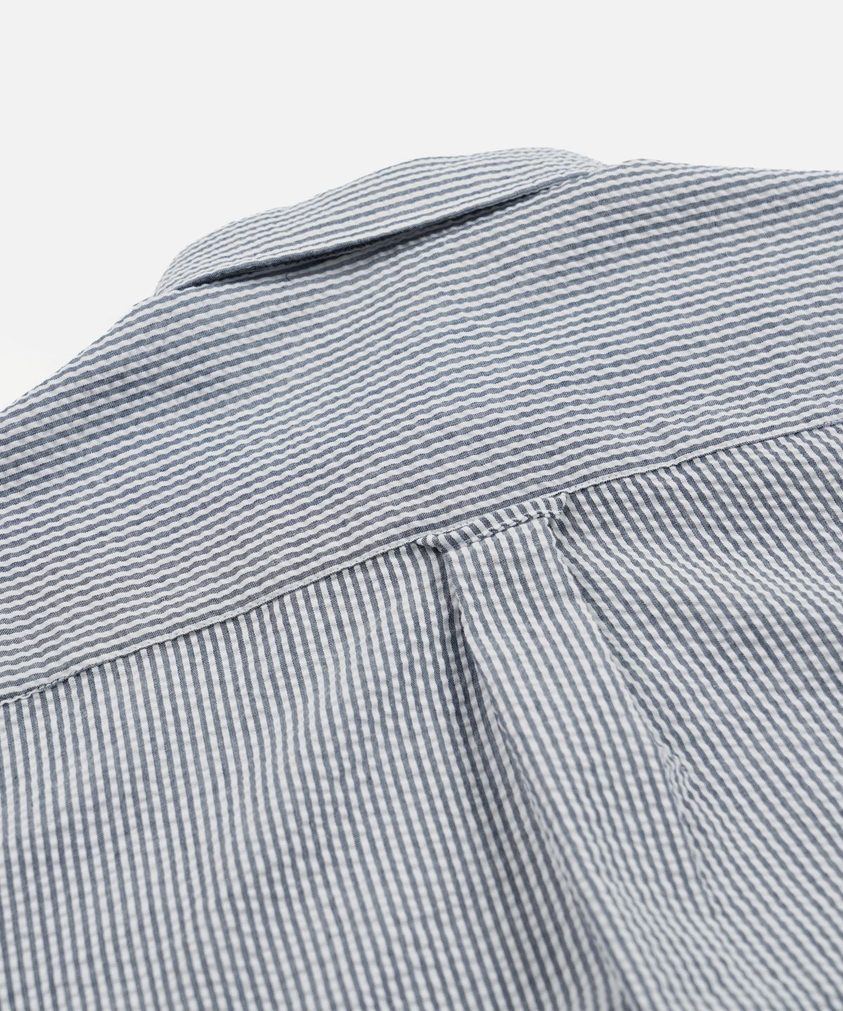 프리즘웍스(FRIZMWORKS) OG STRIPE SEERSUCKER HALF SHIRT _ BLUE