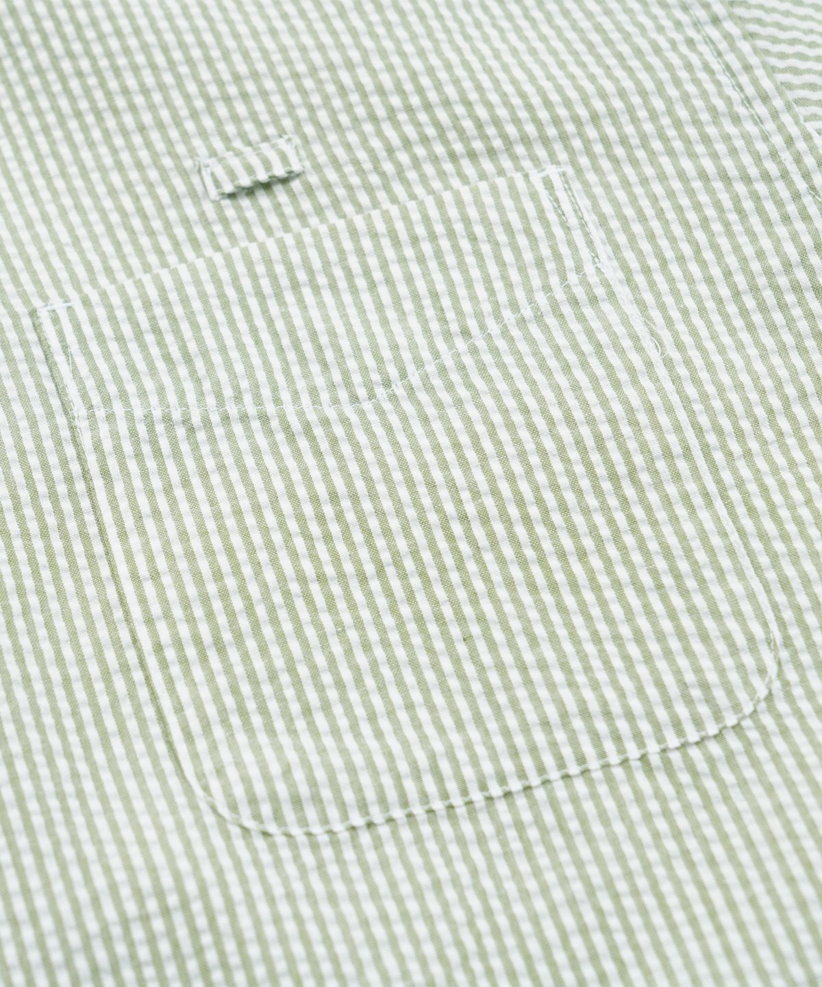 프리즘웍스(FRIZMWORKS) OG STRIPE SEERSUCKER HALF SHIRT _ GREEN