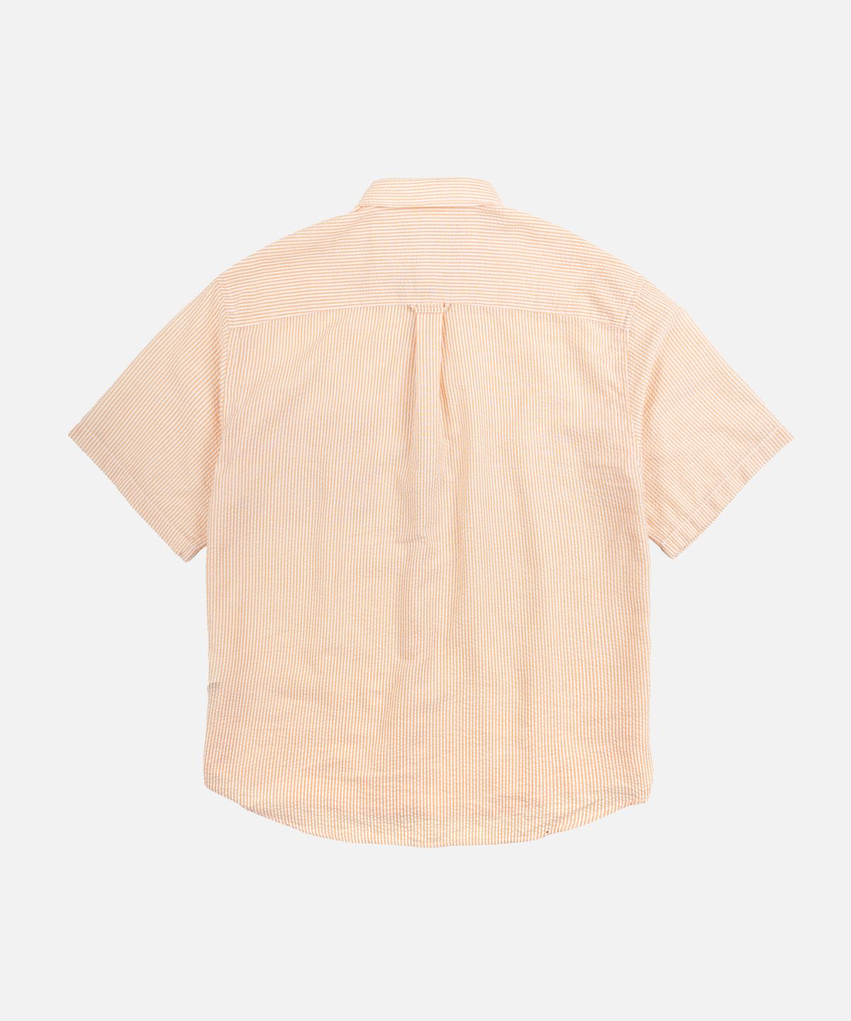 프리즘웍스(FRIZMWORKS) OG STRIPE SEERSUCKER HALF SHIRT _ ORANGE