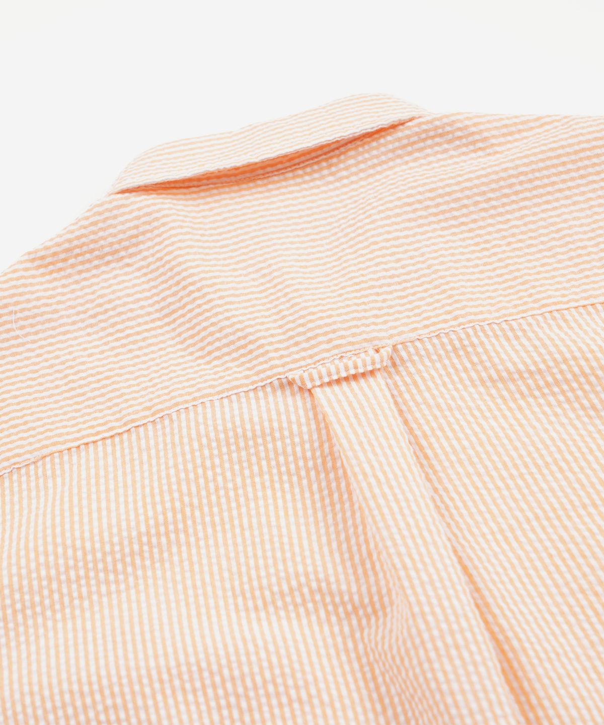 프리즘웍스(FRIZMWORKS) OG STRIPE SEERSUCKER HALF SHIRT _ ORANGE