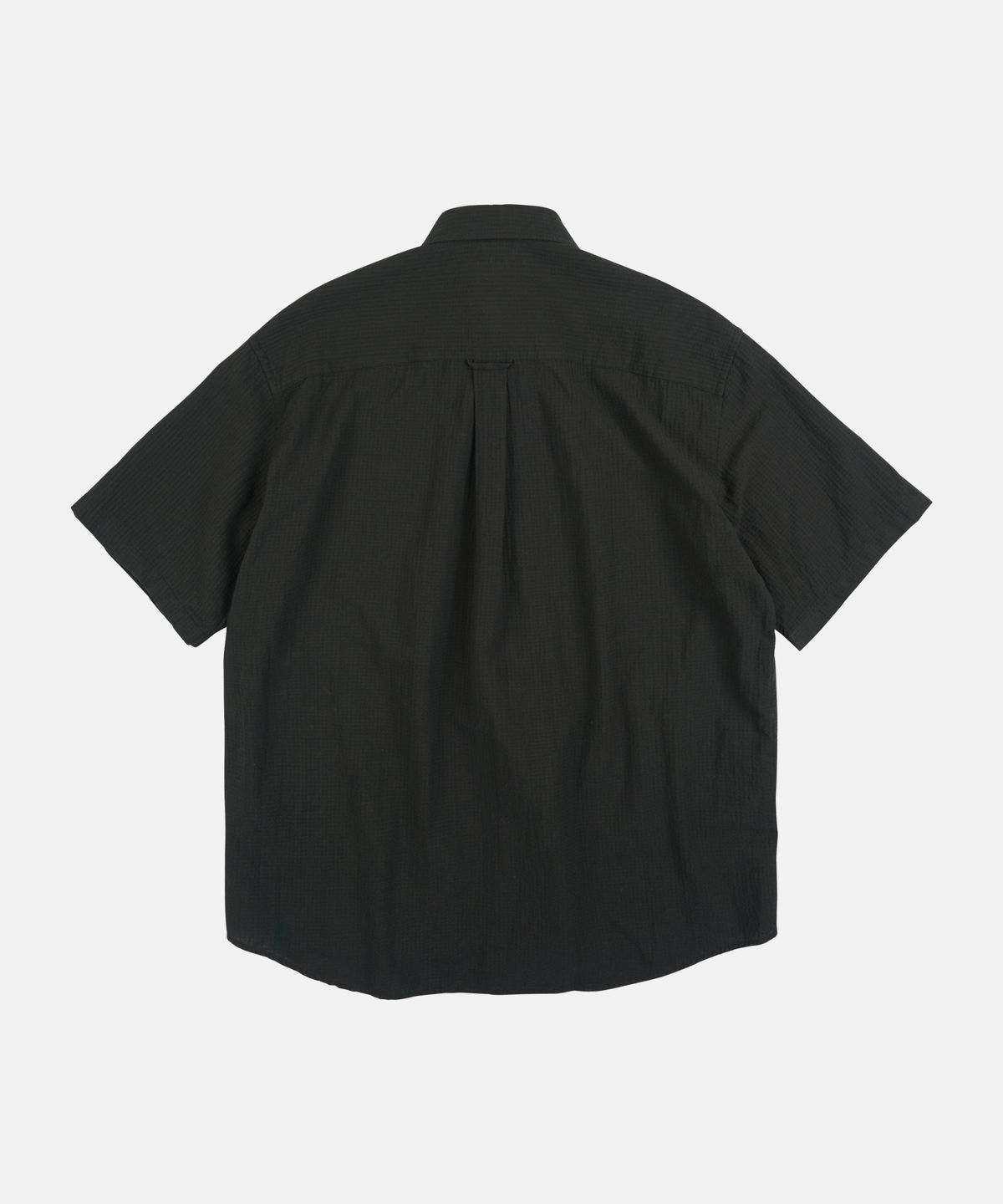 프리즘웍스(FRIZMWORKS) OG DOBBY WEAVE SEERSUCKER HALF SHIRT _ BLACK