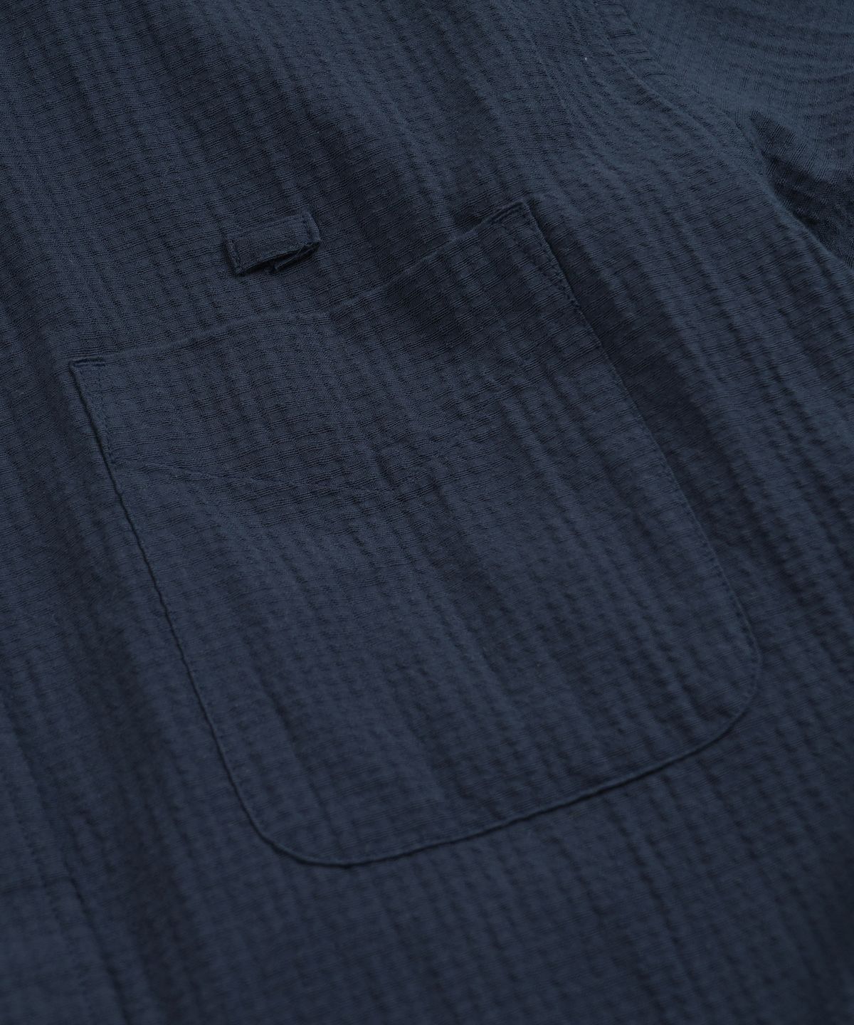 프리즘웍스(FRIZMWORKS) OG DOBBY WEAVE SEERSUCKER HALF SHIRT _ NAVY