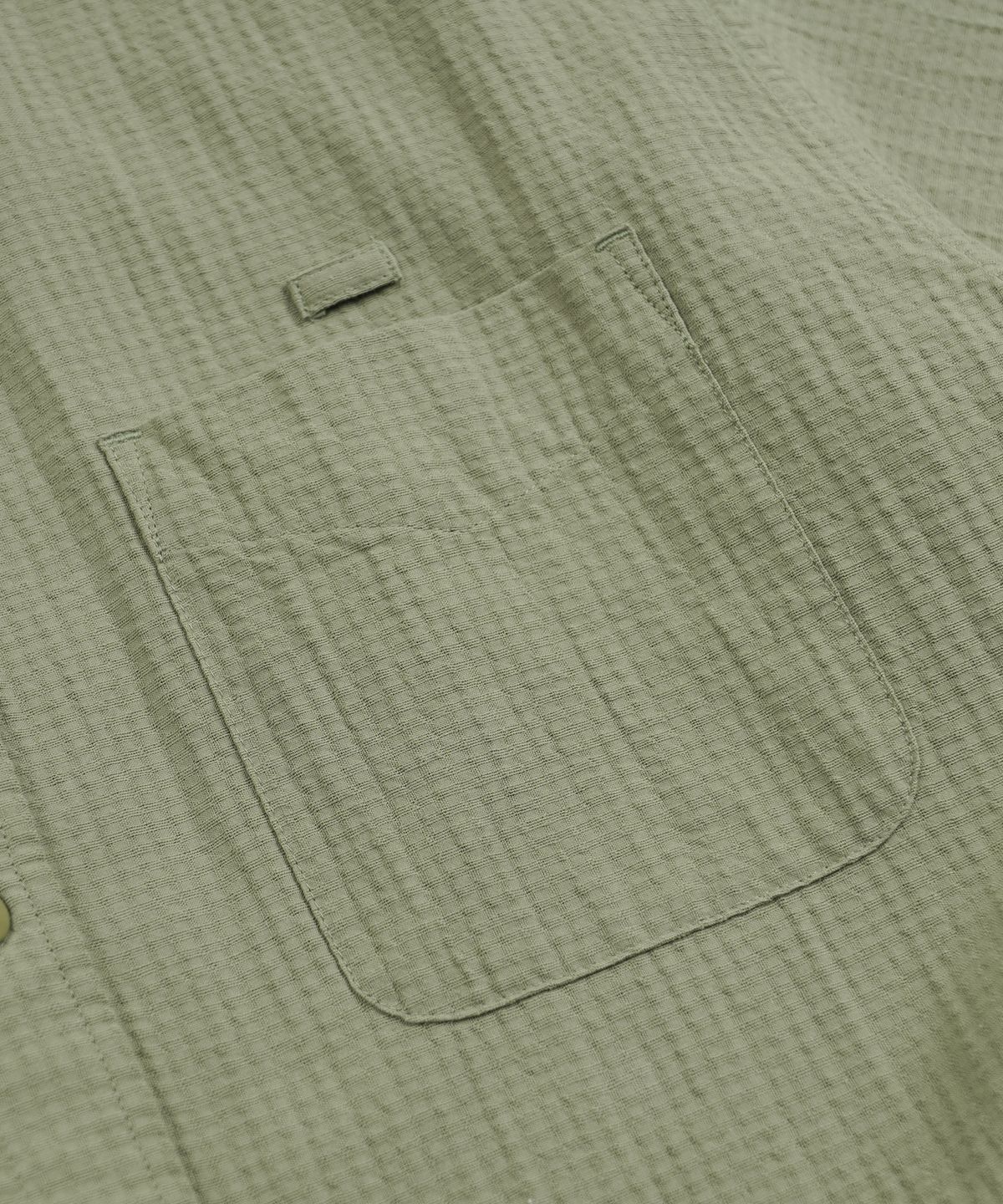 프리즘웍스(FRIZMWORKS) OG DOBBY WEAVE SEERSUCKER HALF SHIRT _ OLIVE