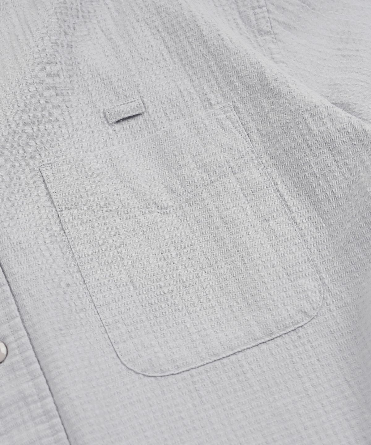 프리즘웍스(FRIZMWORKS) OG DOBBY WEAVE SEERSUCKER HALF SHIRT _ GRAY