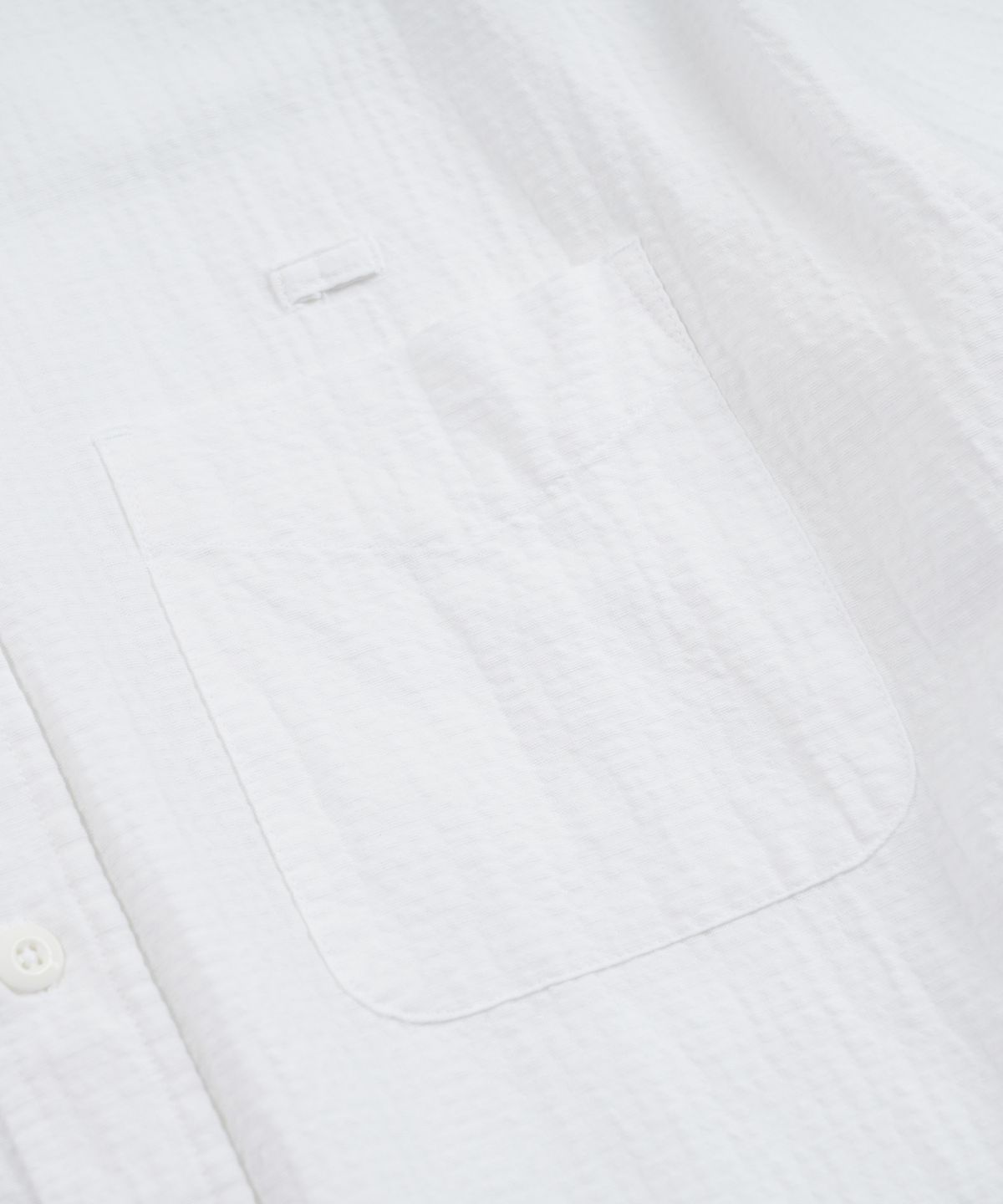 프리즘웍스(FRIZMWORKS) OG DOBBY WEAVE SEERSUCKER HALF SHIRT _ WHITE