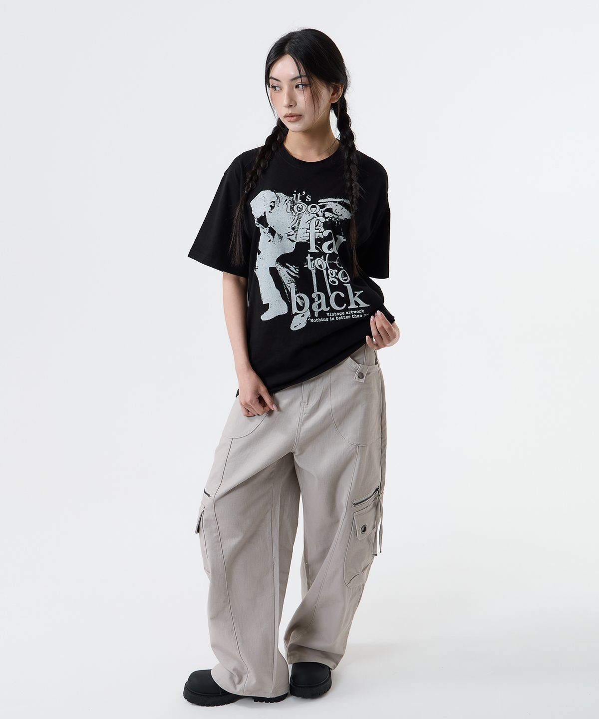 낫띵이즈베럴댄미(NOTHINGISBETTERTHANME) VINTAGE ARTWORK TEE_black