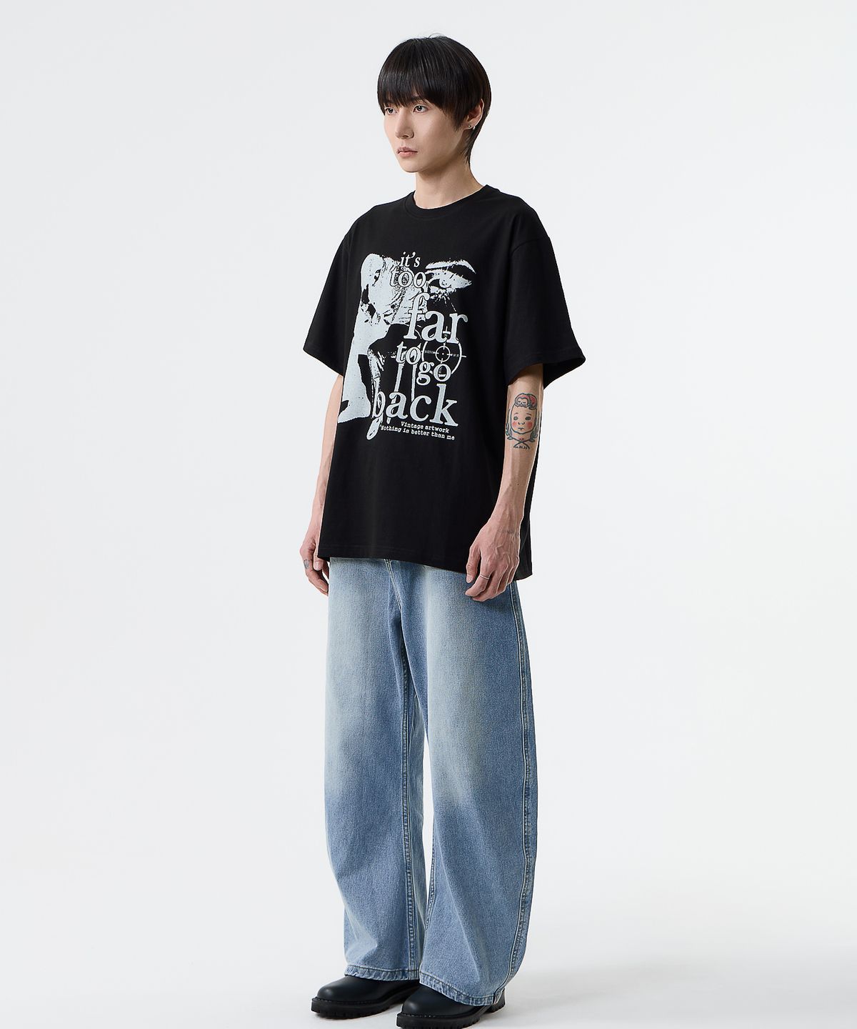 낫띵이즈베럴댄미(NOTHINGISBETTERTHANME) VINTAGE ARTWORK TEE_black